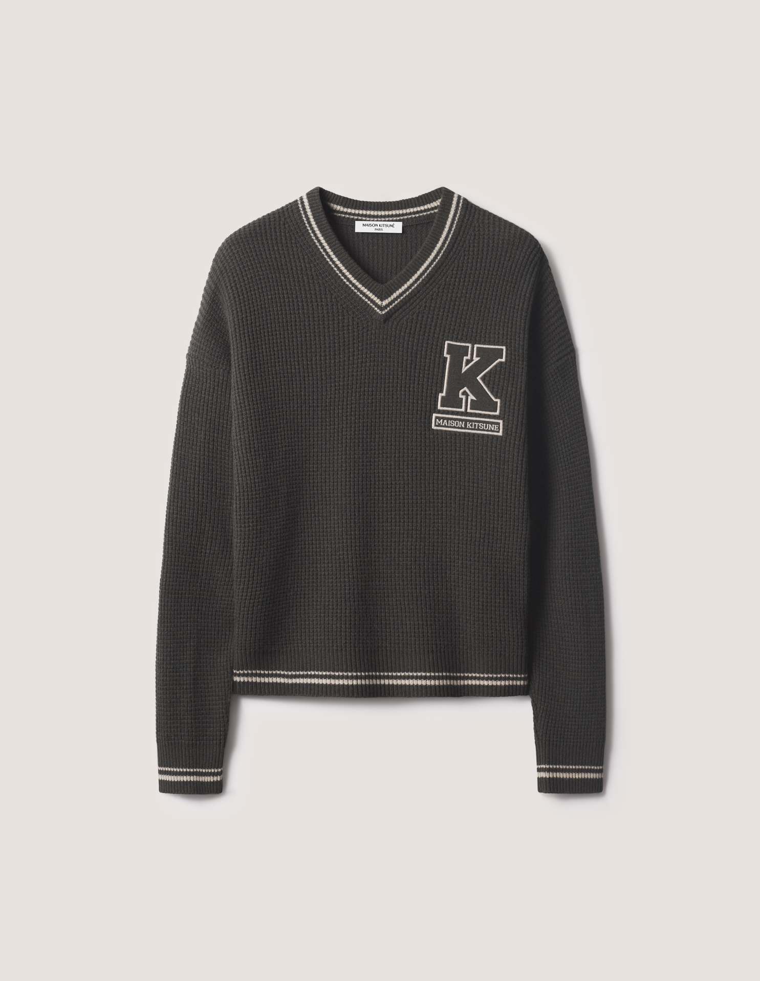 COLLEGE WAFFLE WOOL JUMPER