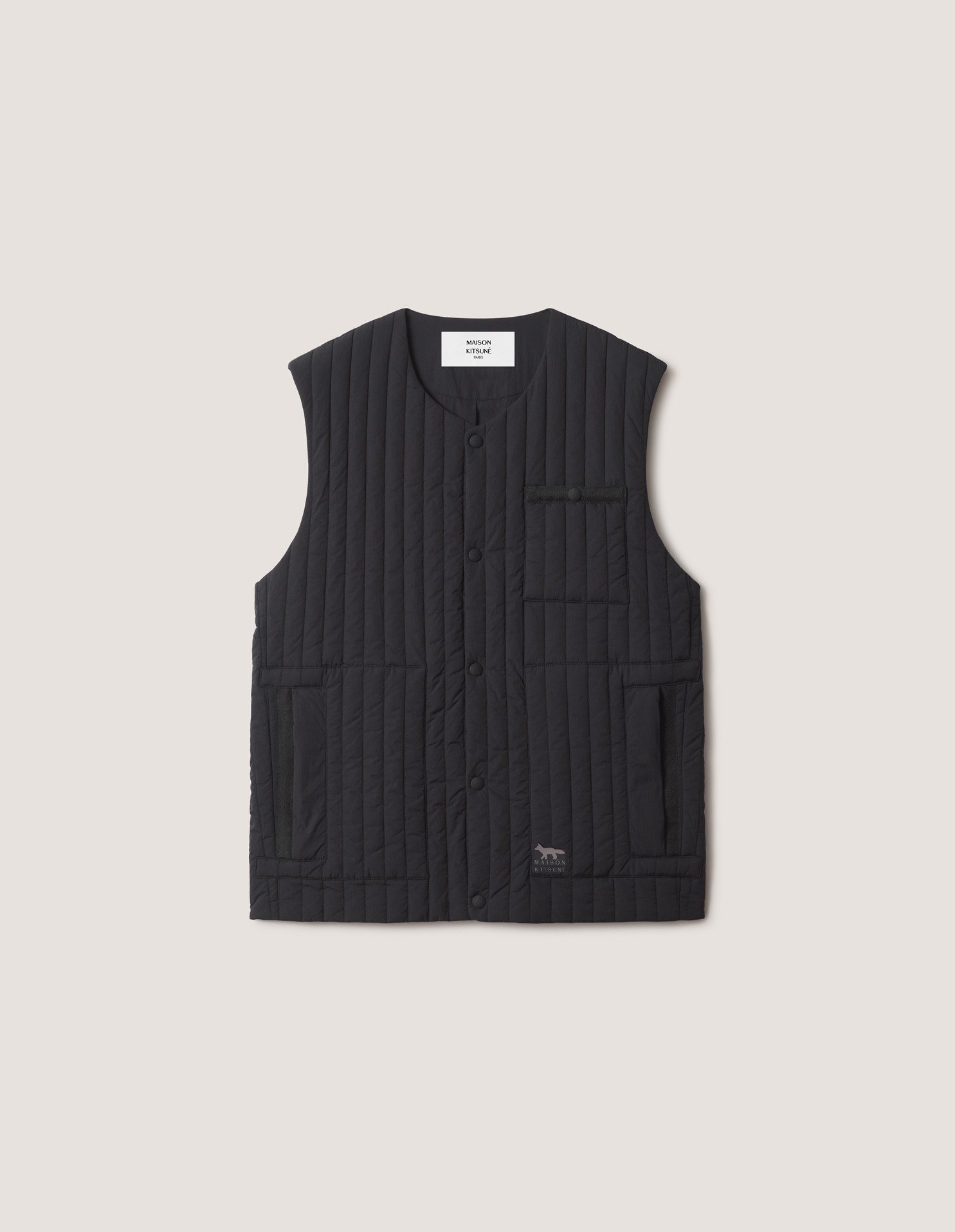SLEEVELESS QUILTED JACKET