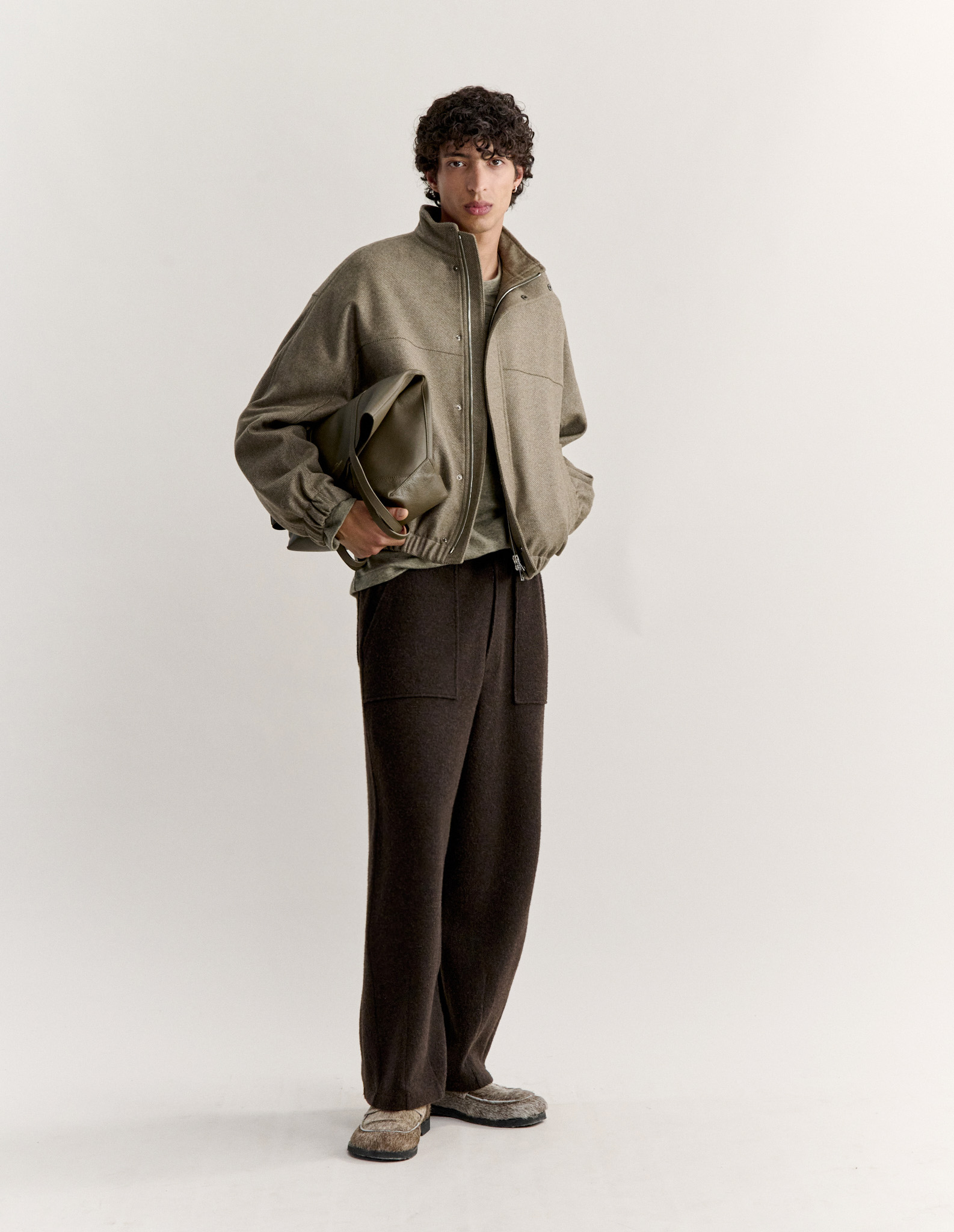 FLANNEL WOOL BLOUSON