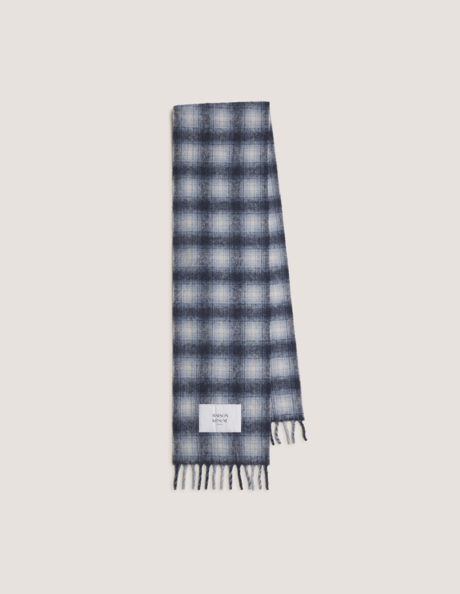 ALPACA CHECKED SCARF