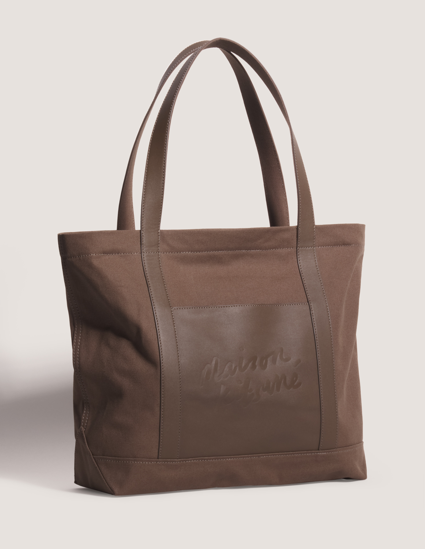 CANVAS & LEATHER LARGE TOTE
