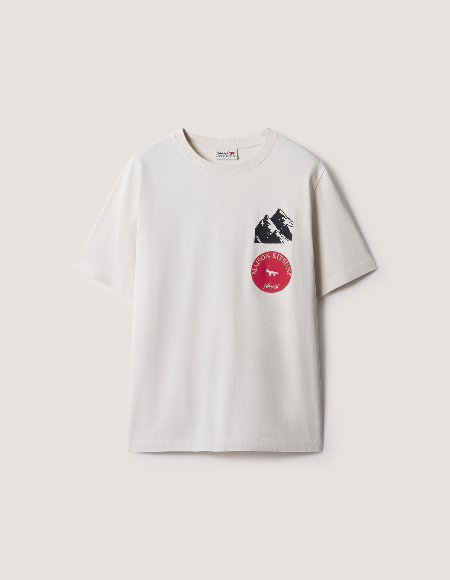 MAISON KITSUNE X NANGA MULTI PRINT SHORT SLEEVE COMFORT T-SHIRT