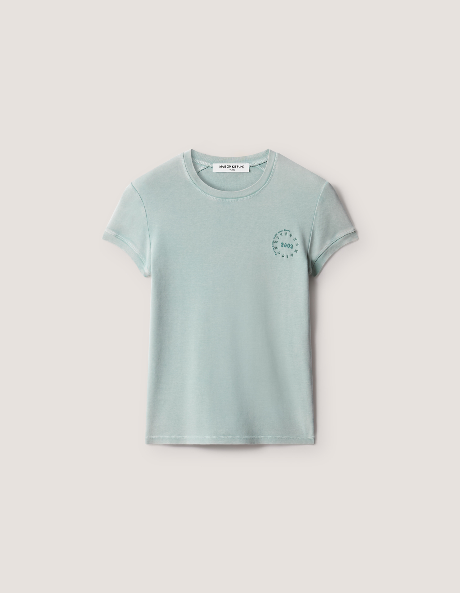 CIRCLE STAMP FADED FITTED TEE-SHIRT