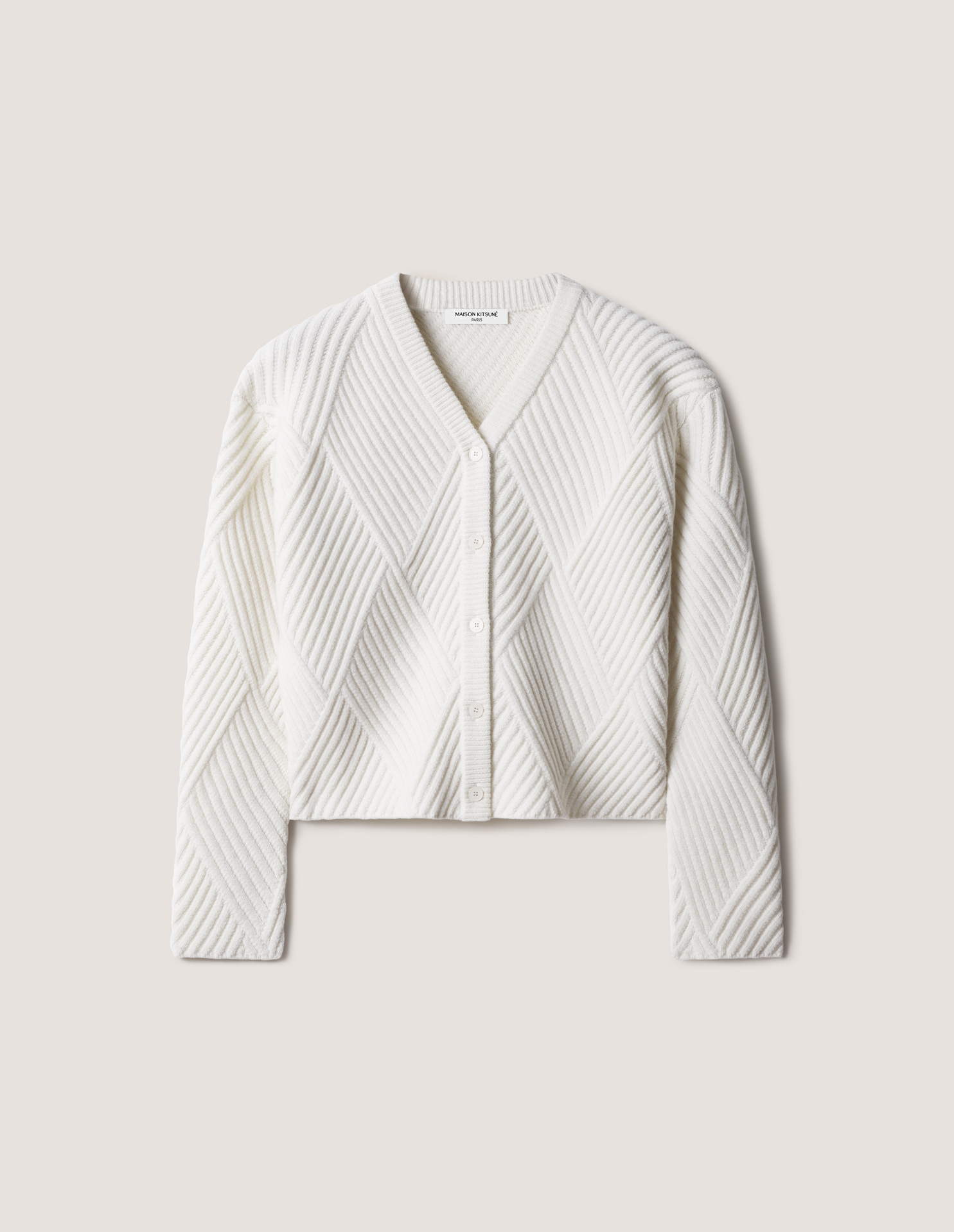 TONAL ARAN CARDIGAN