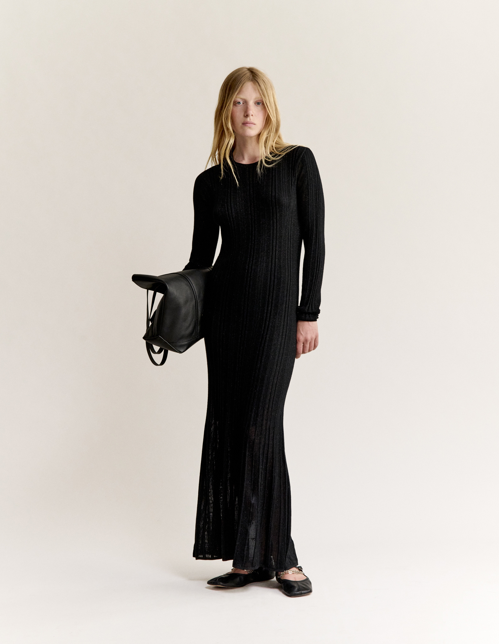 SPARKLY WOOL LONG DRESS
