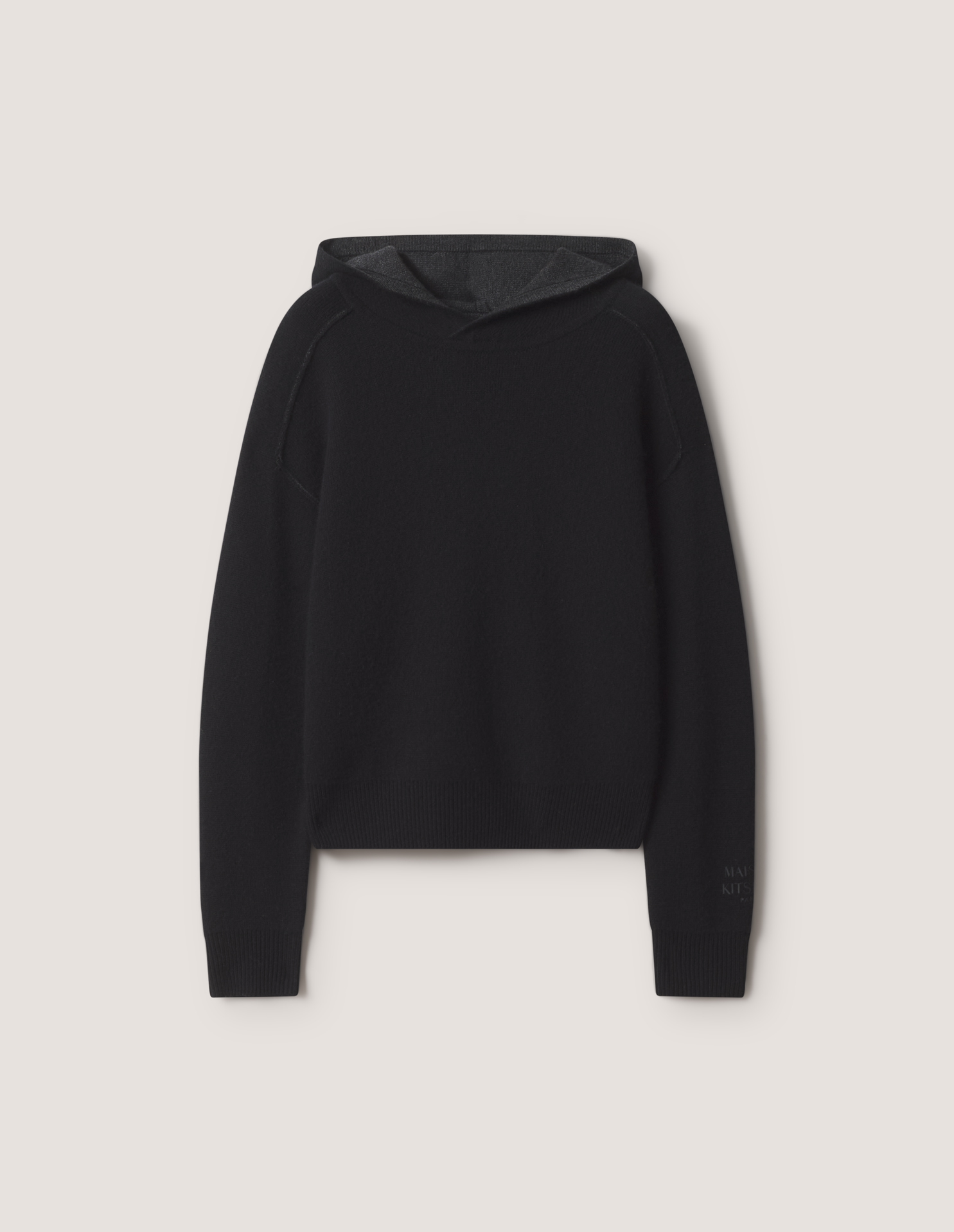 REVERSIBLE WOOL CASHMERE DOUBLE FACE HOODIE