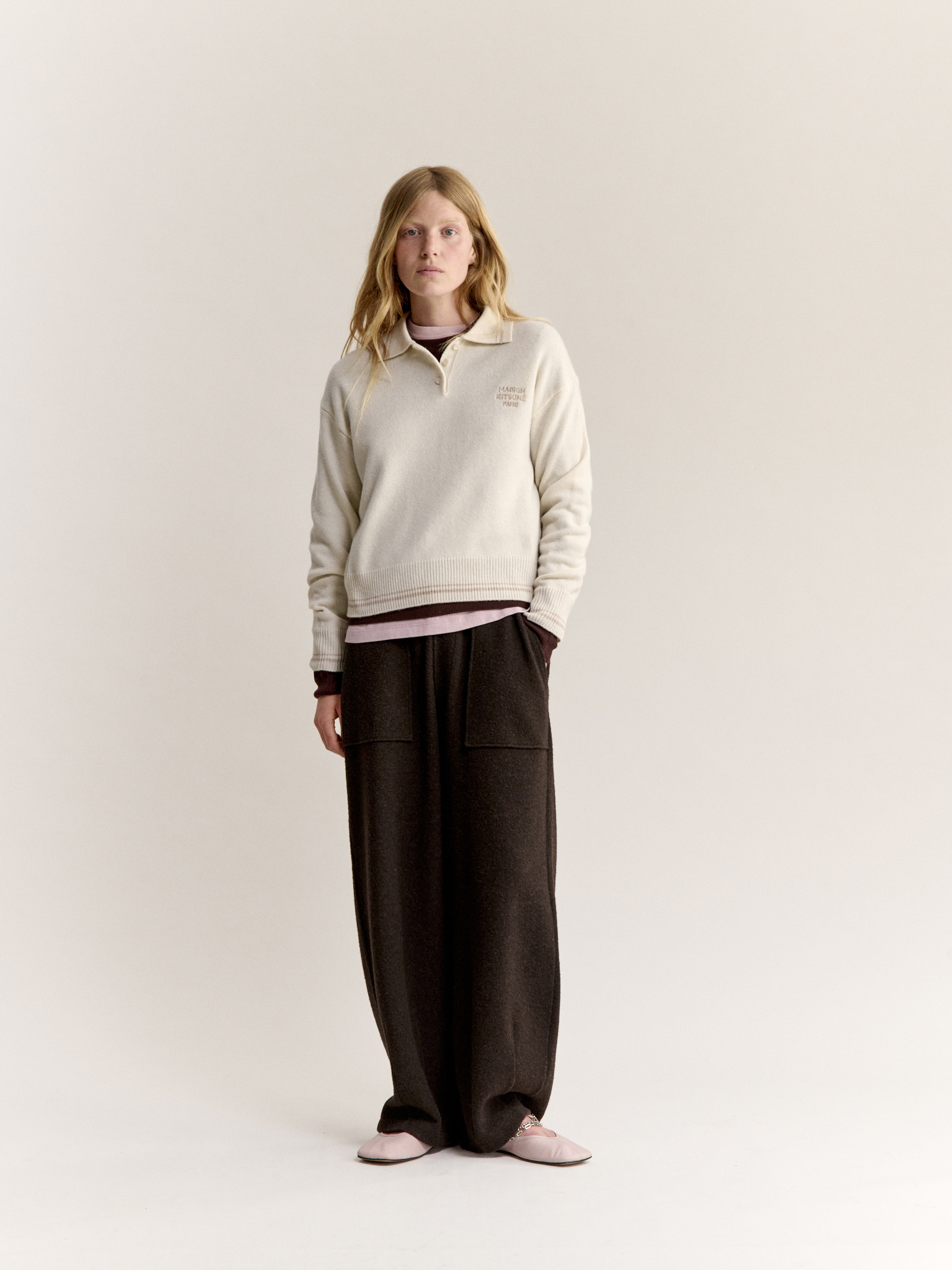 COLLEGE WOOL POLO JUMPER