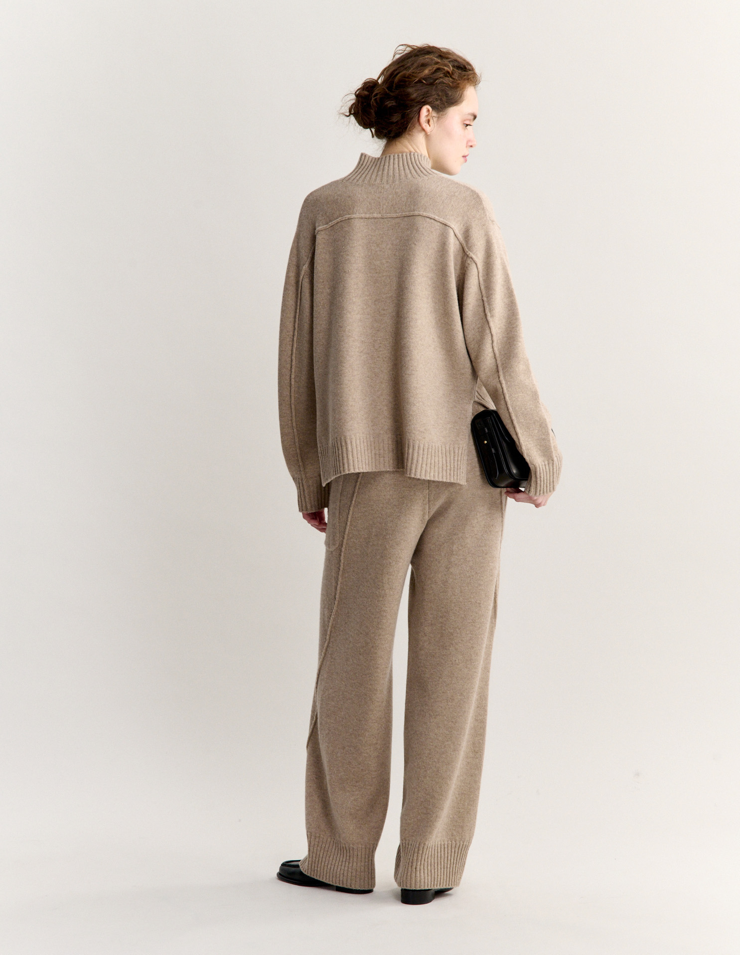 PROFILE FOX WOOL KNITTED PANTS