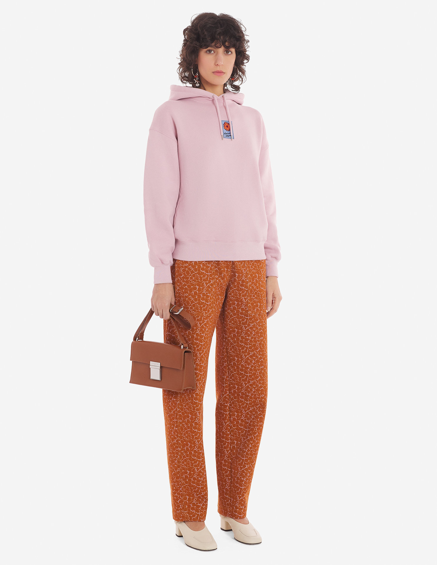 FLOATING FLOWER TAG COMFORT HOODIE