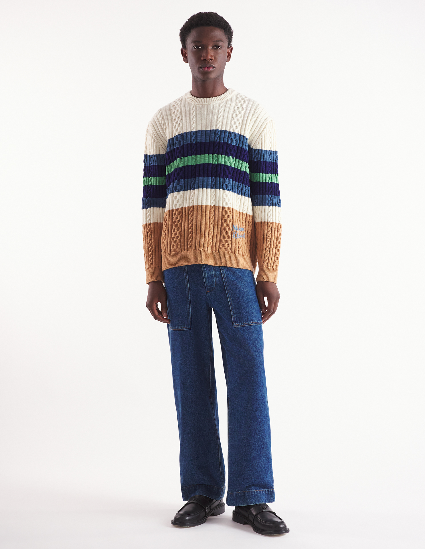 STRIPED CABLE JUMPER