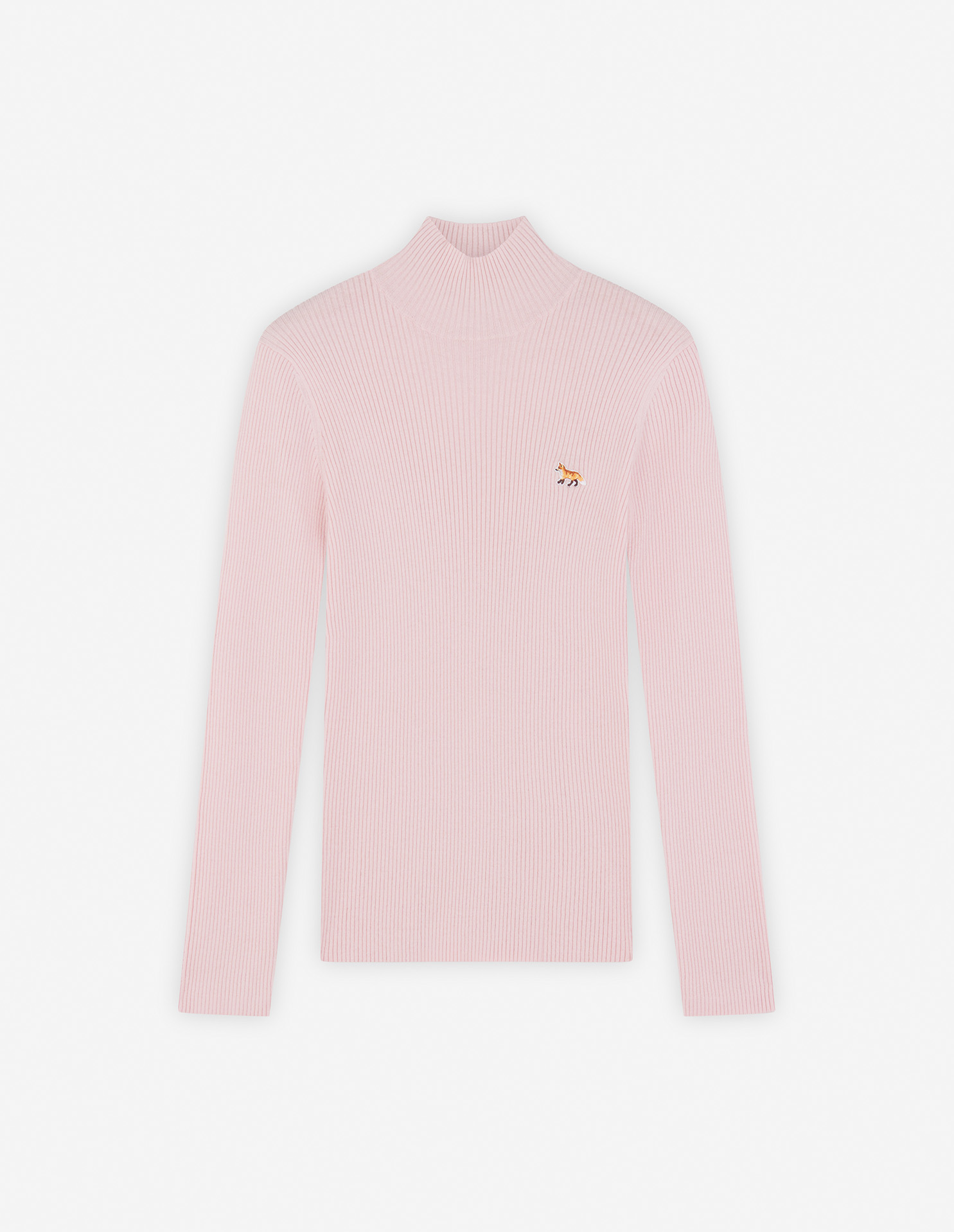 BABY FOX PATCH FINE RIBBED TURTLENECK