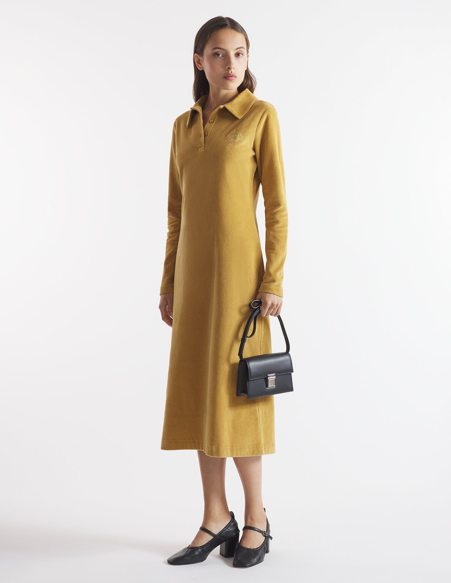 CORDUROY POLO DRESS