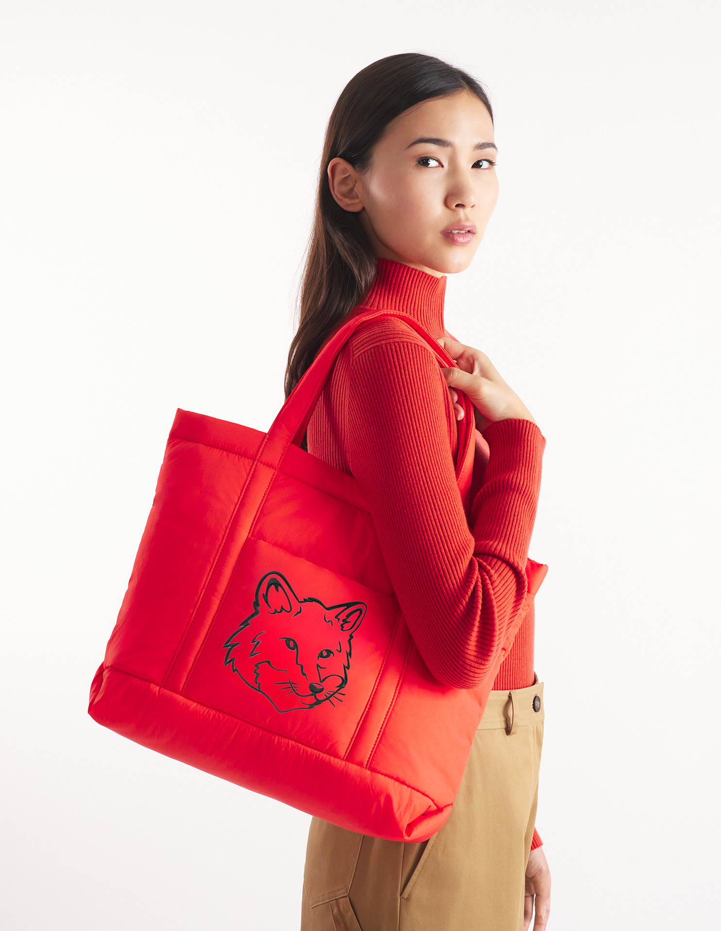 FOX HEAD PUFFER MEDIUM TOTE