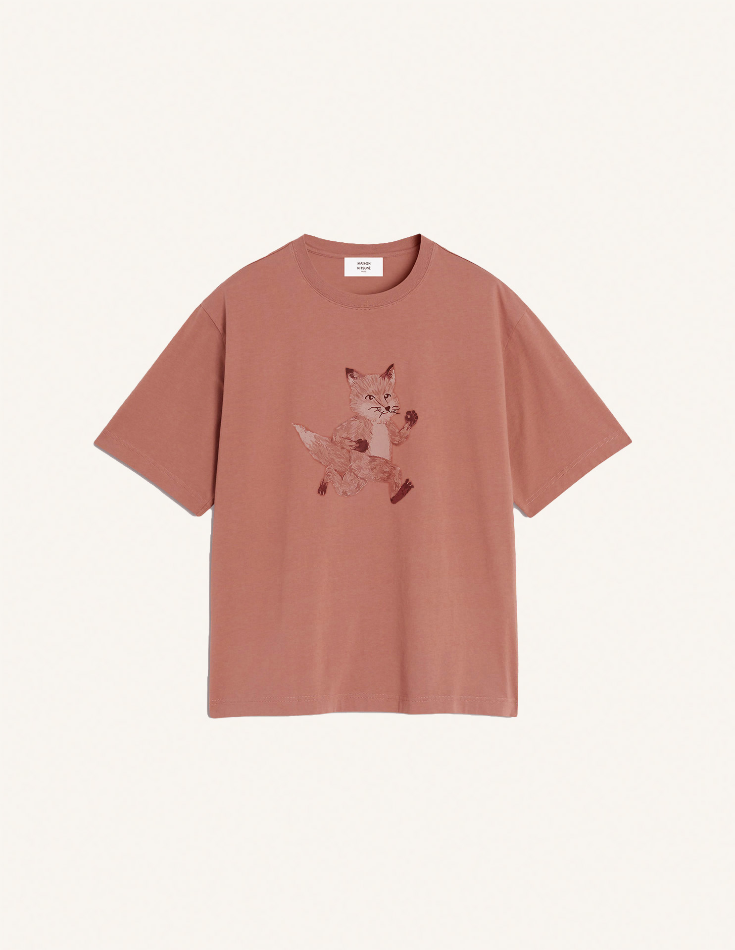 SPEEDY FOX PRINT OVERSIZE TEE-SHIRT