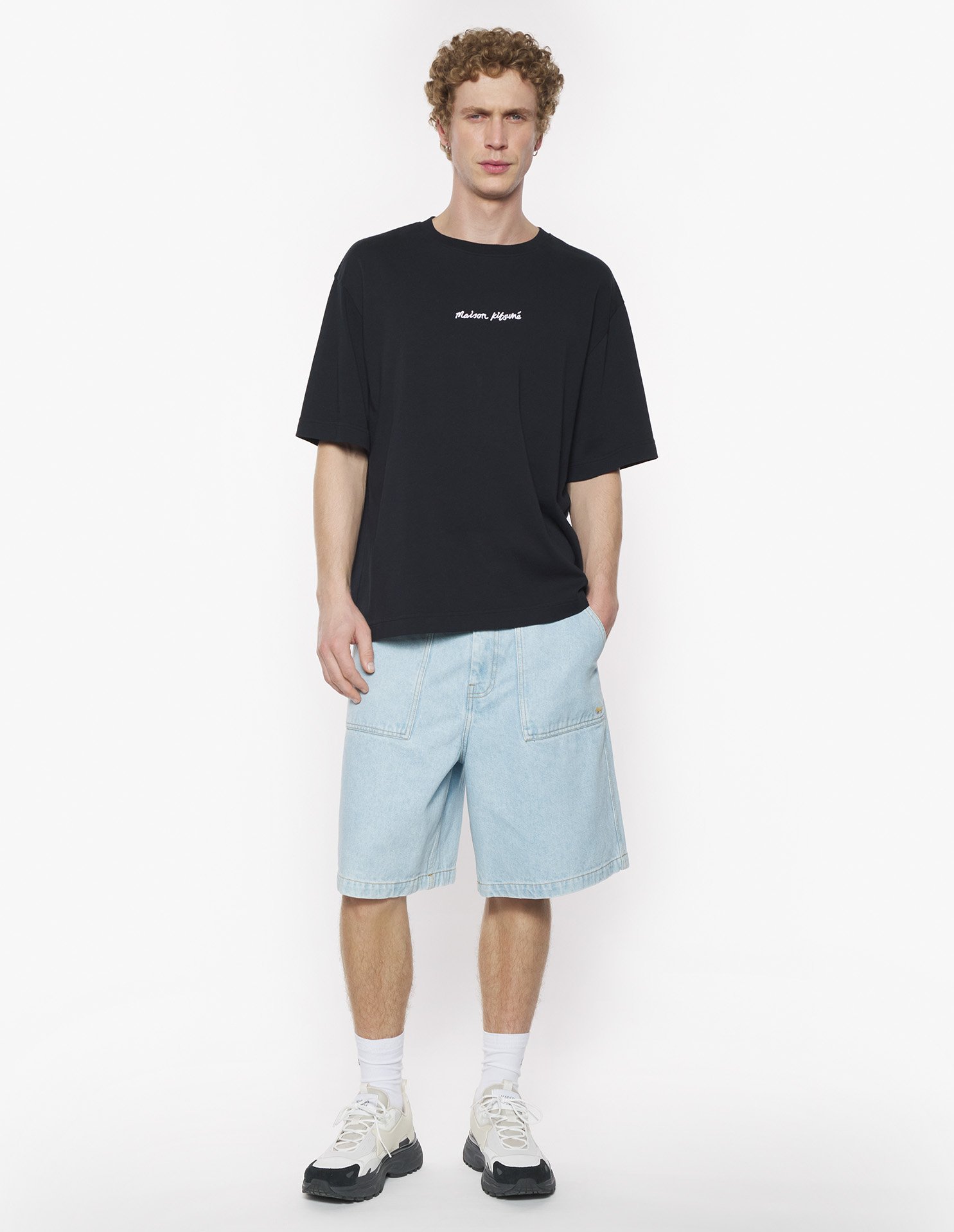 MAISON KITSUNE LINE HANDWRITING OVERSIZE TEE-SHIRT