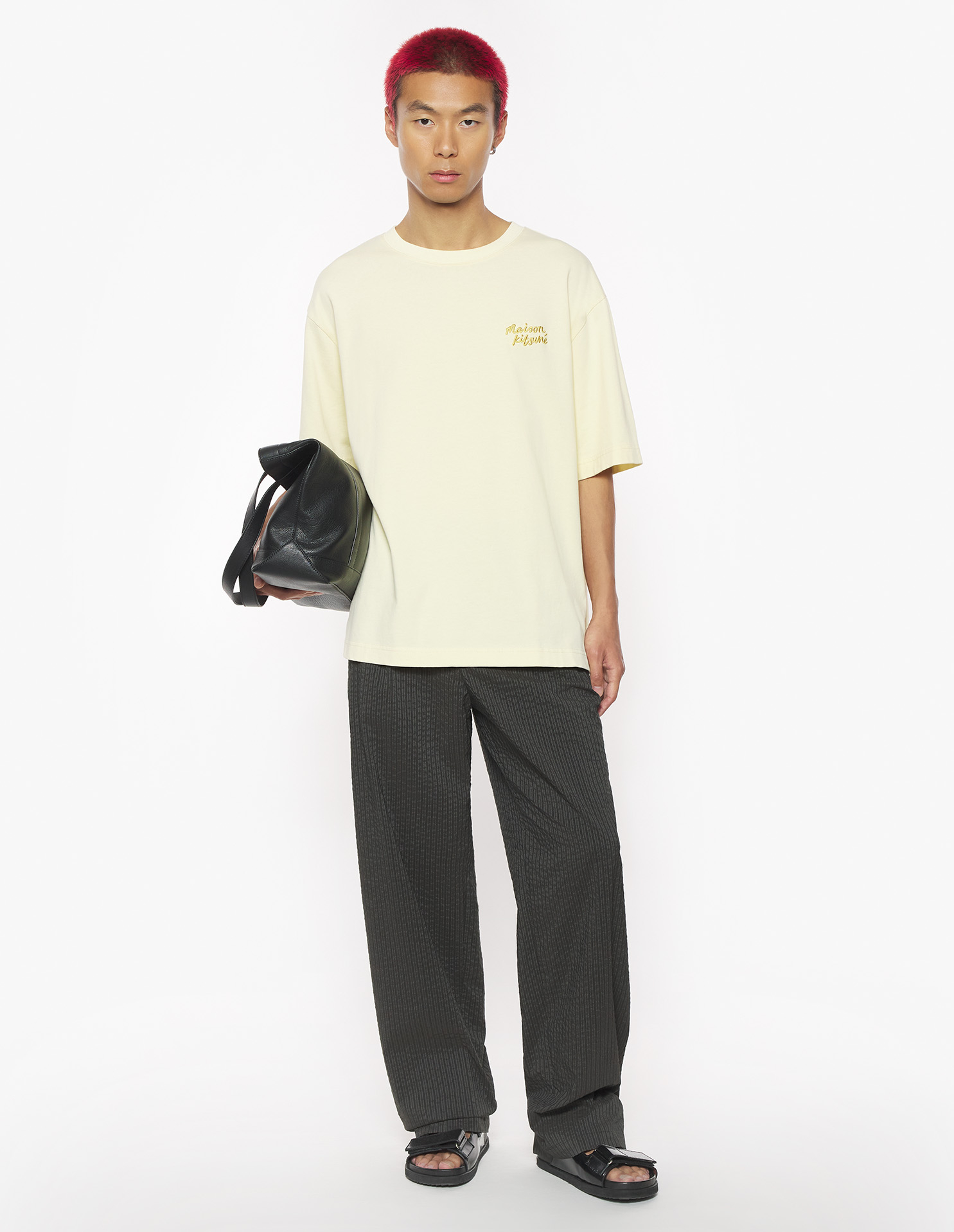 MAISON KITSUNE HANDWRITING EMBROIDERY OVERSIZE TEE