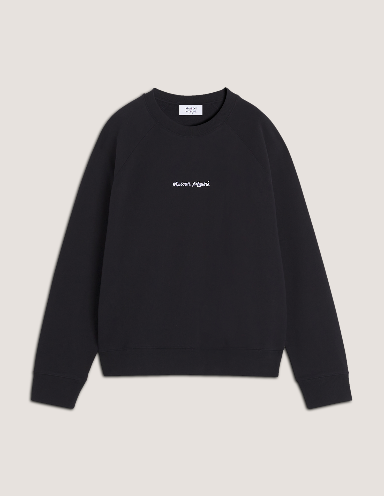 MAISON KITSUNE EMBROIDERY OVERSIZE RAGLAN SWEATSHIRT