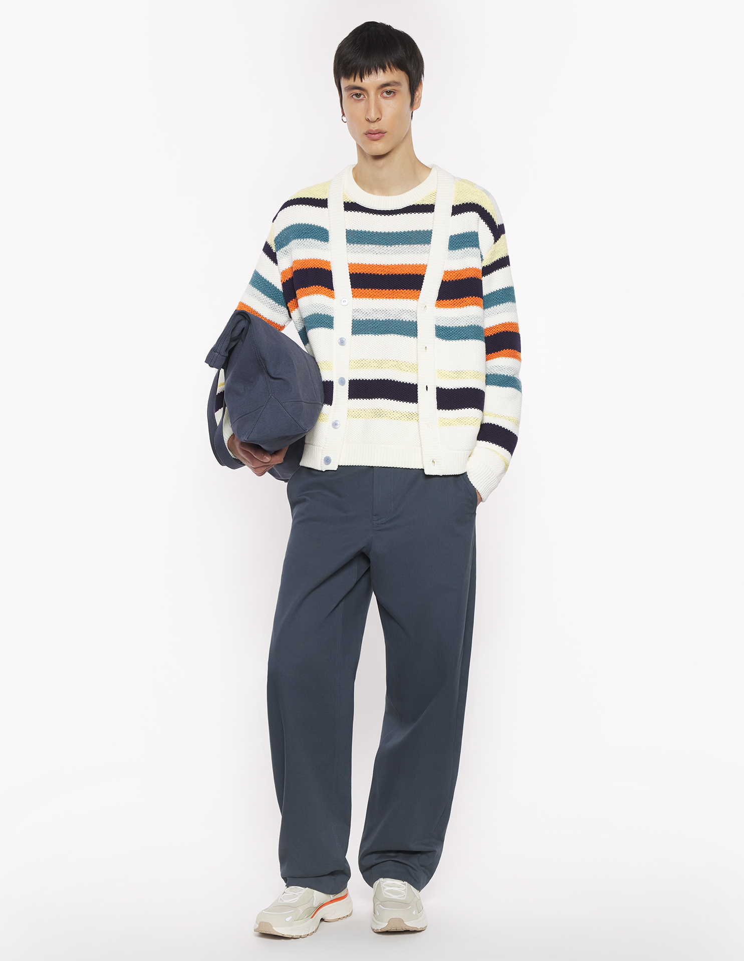 COMFORT STRIPED CARDIGAN