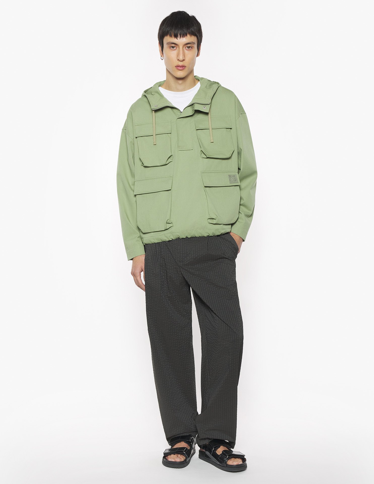 HOODED POPOVER JACKET