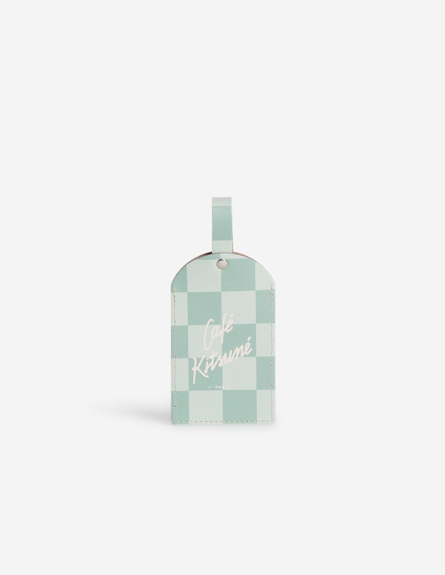 CAFE KITSUNE CHECKERBOARD NAME TAG