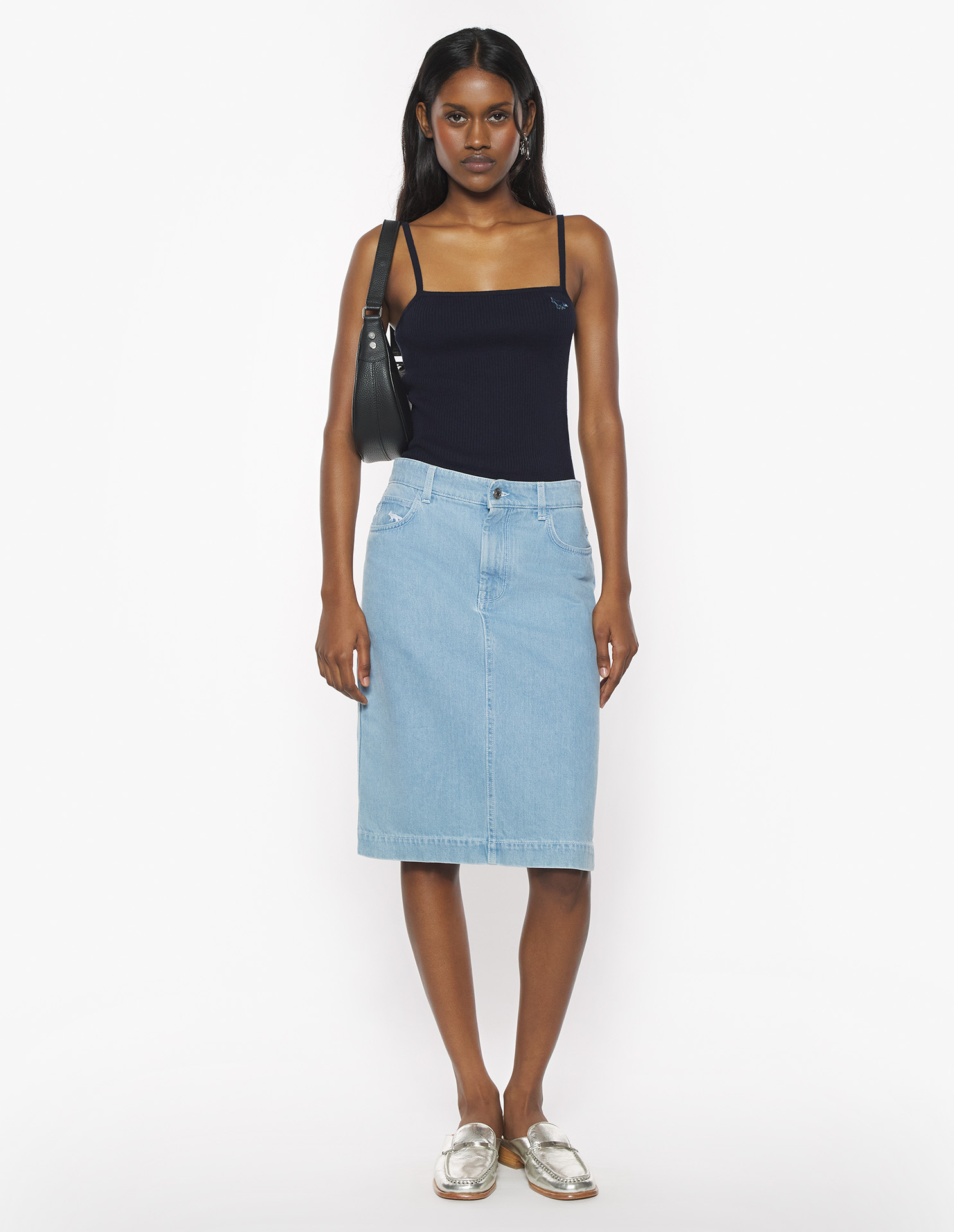 STRAIGHT DENIM SKIRT