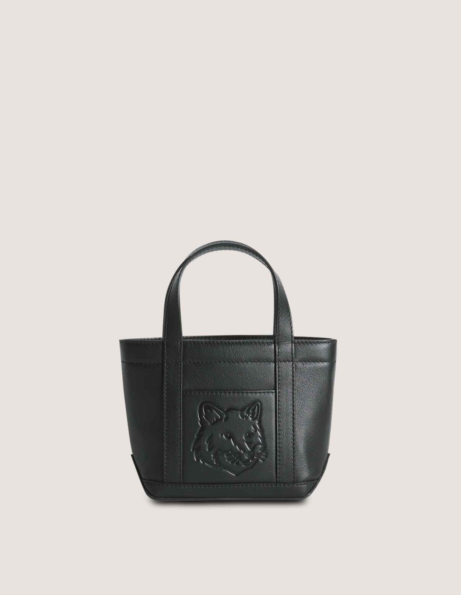 FOX HEAD LEATHER MINI TOTE