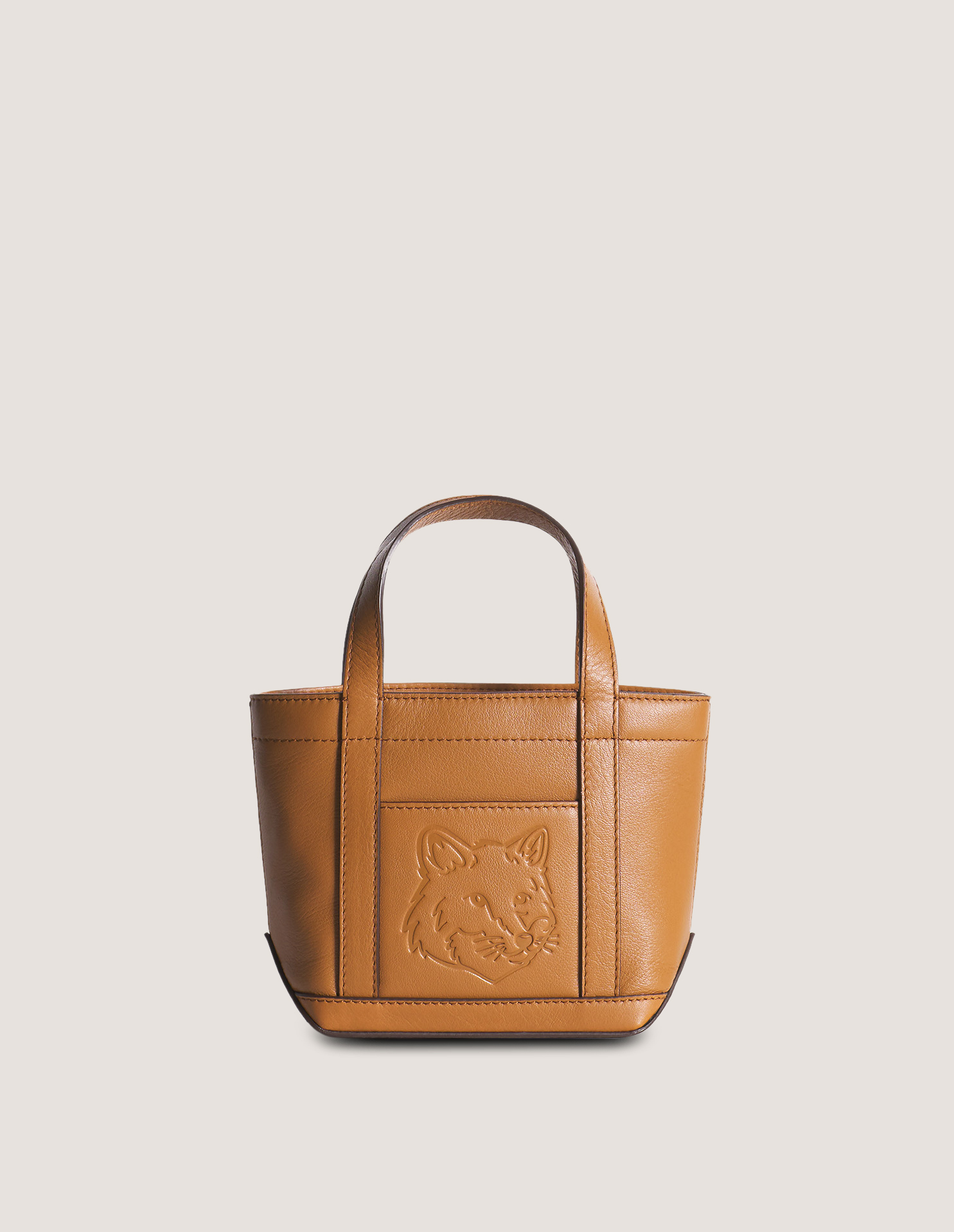 FOX HEAD LEATHER MINI TOTE