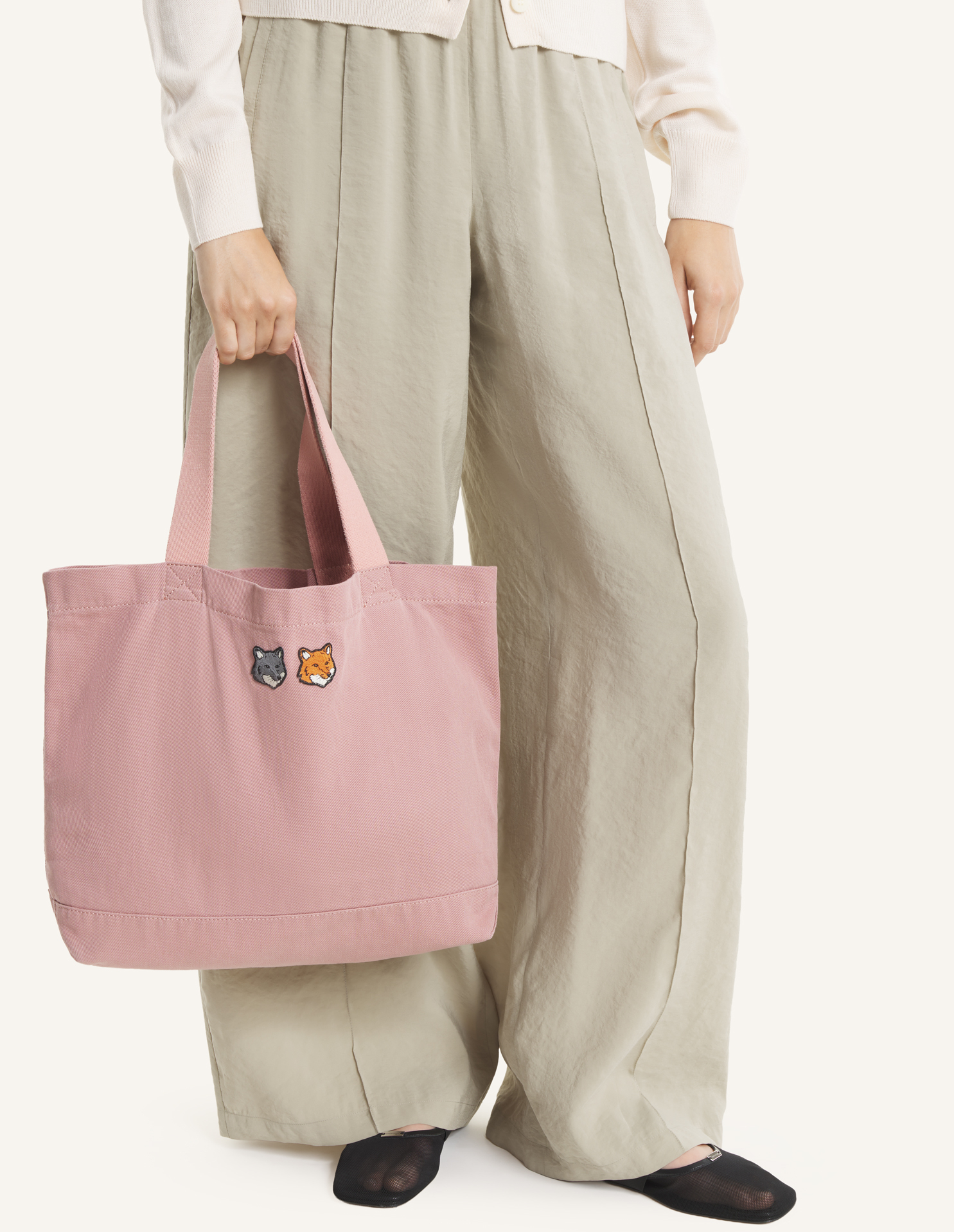 DOUBLE FOX HEAD FADED TOTE