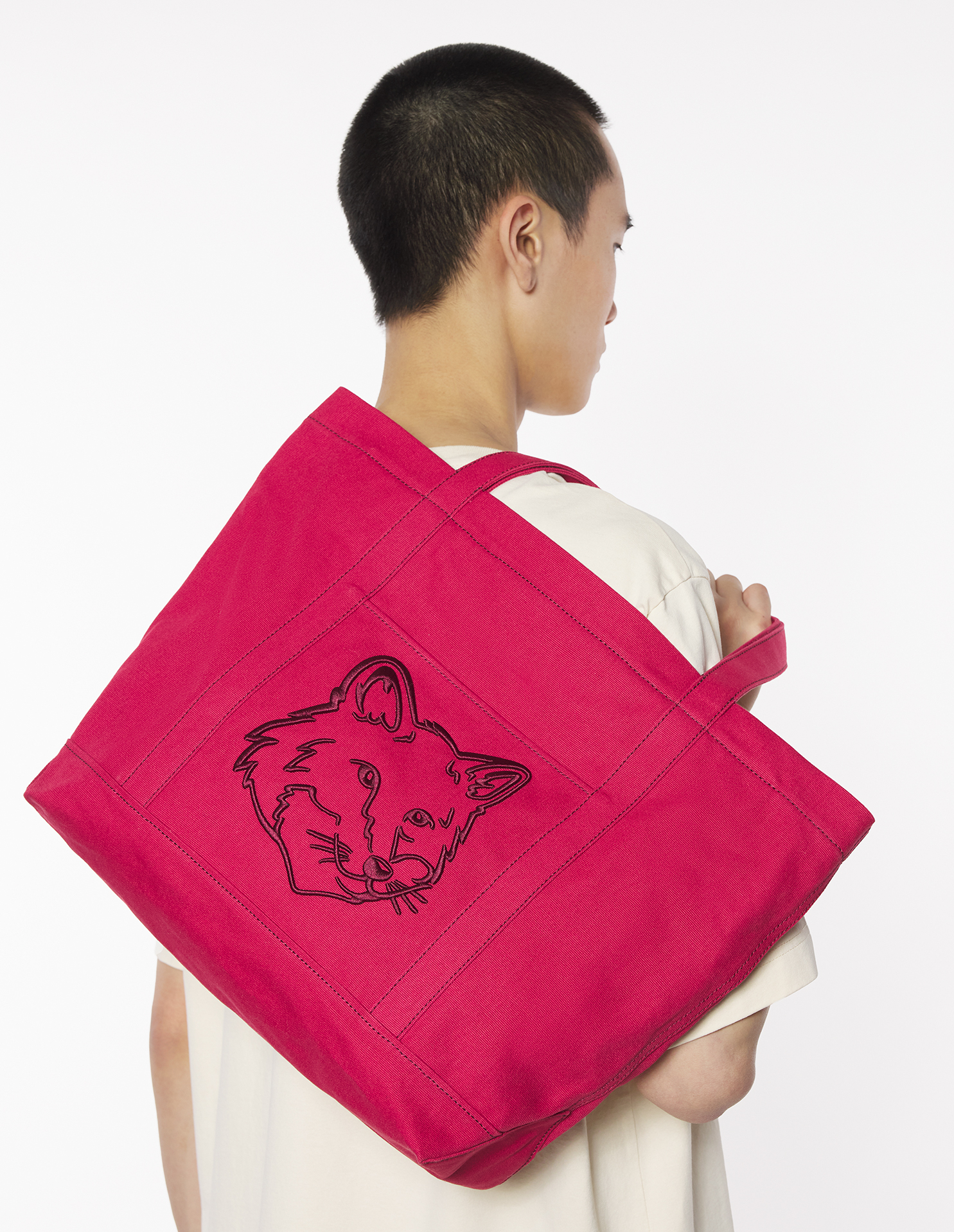 CNY FOX HEAD LARGE TOTE