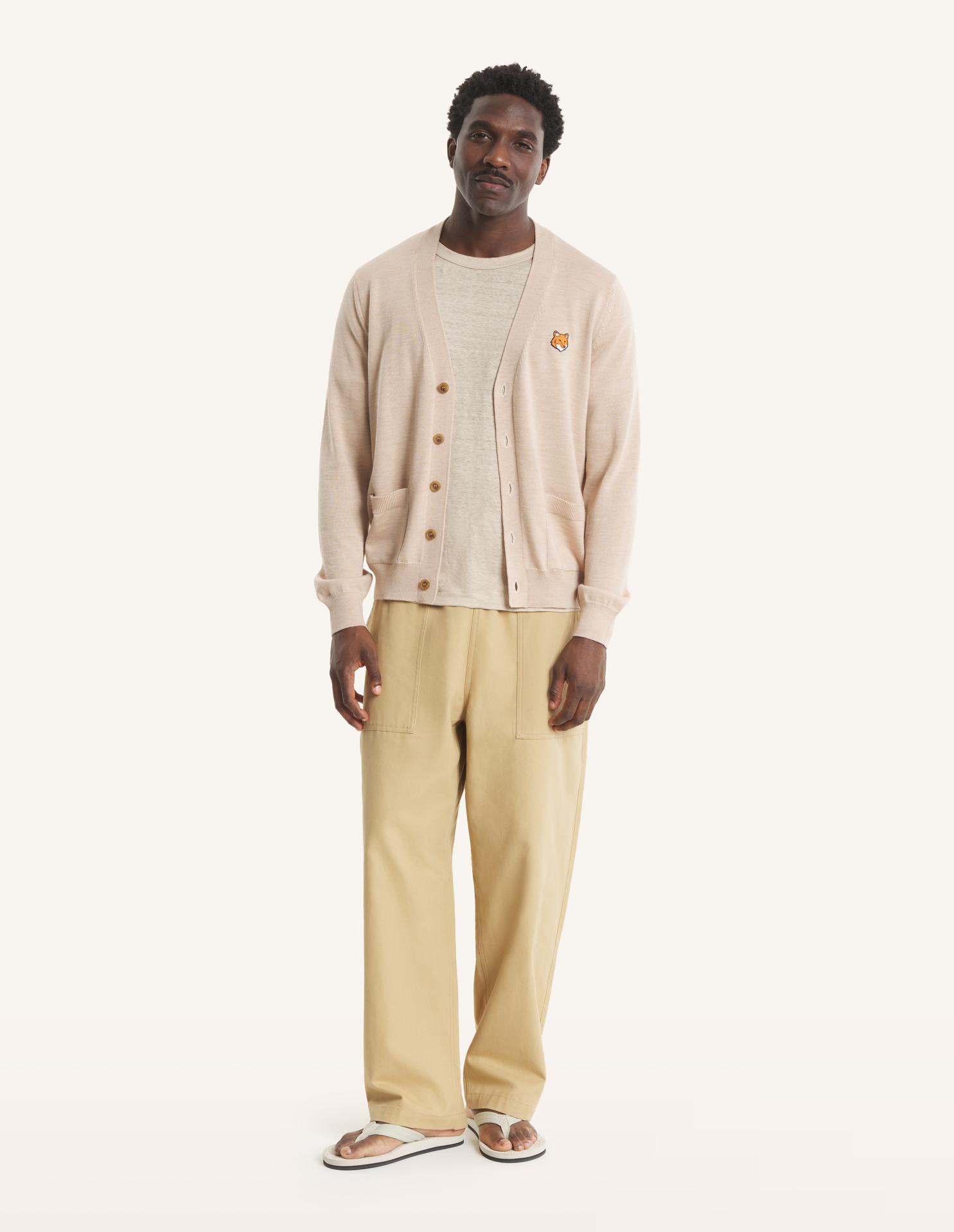 FOX HEAD MERINO REGULAR CARDIGAN