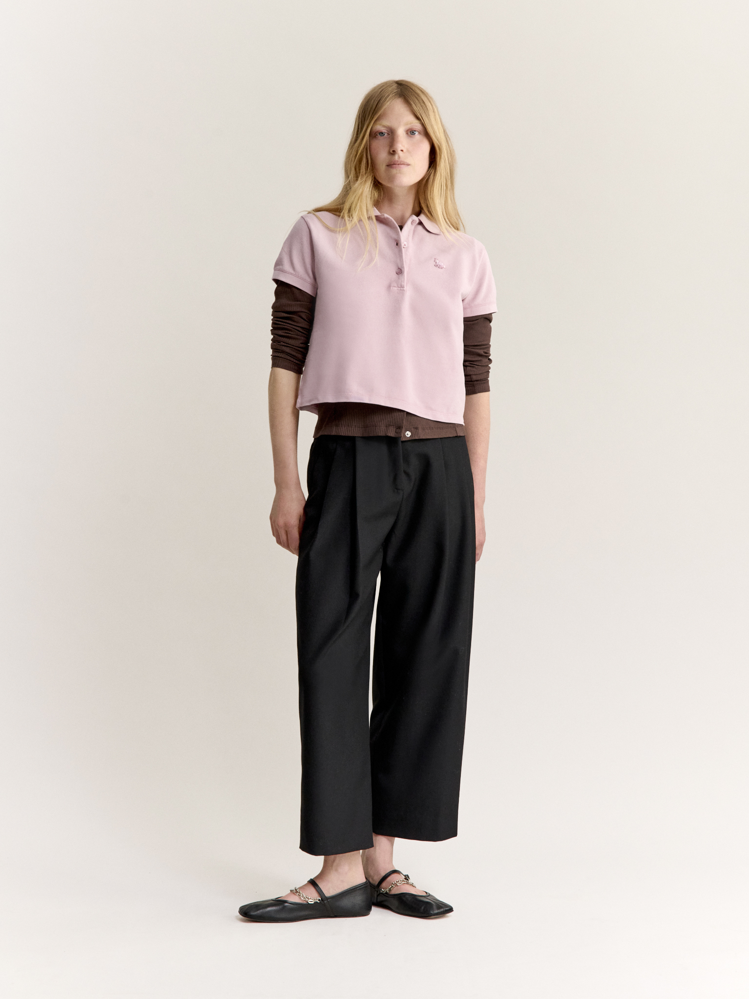 BABY FOX FADED CROPPED POLO