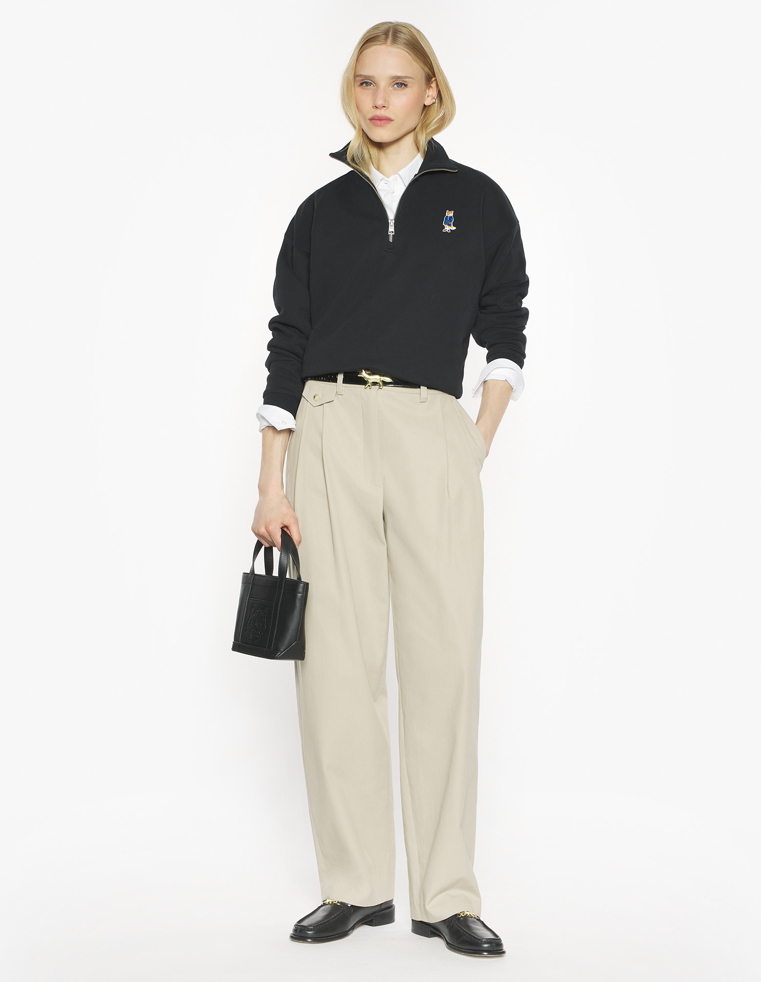 DRESSED FOX HALF ZIP SWEATSHIRT