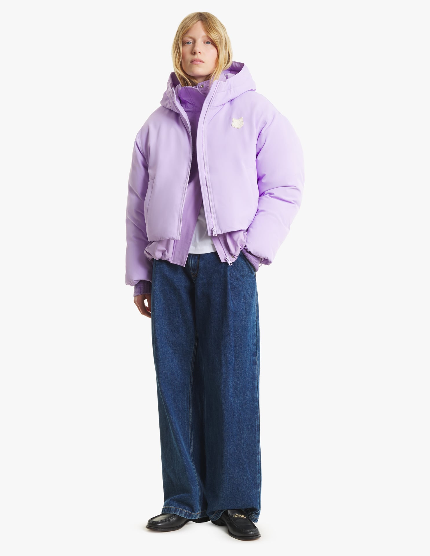 FOX HEAD HOODED PUFFER