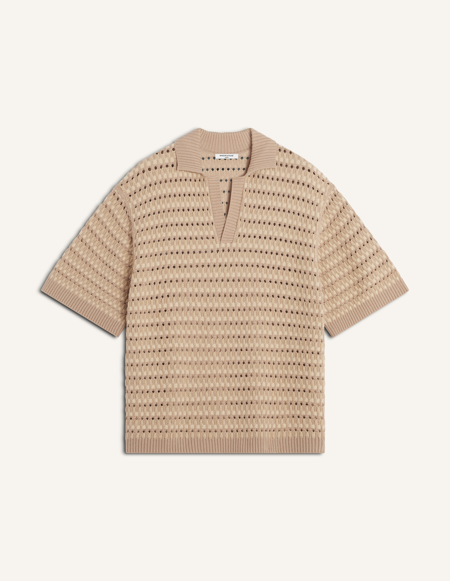 BASKET WEAVE KNITTED POLO