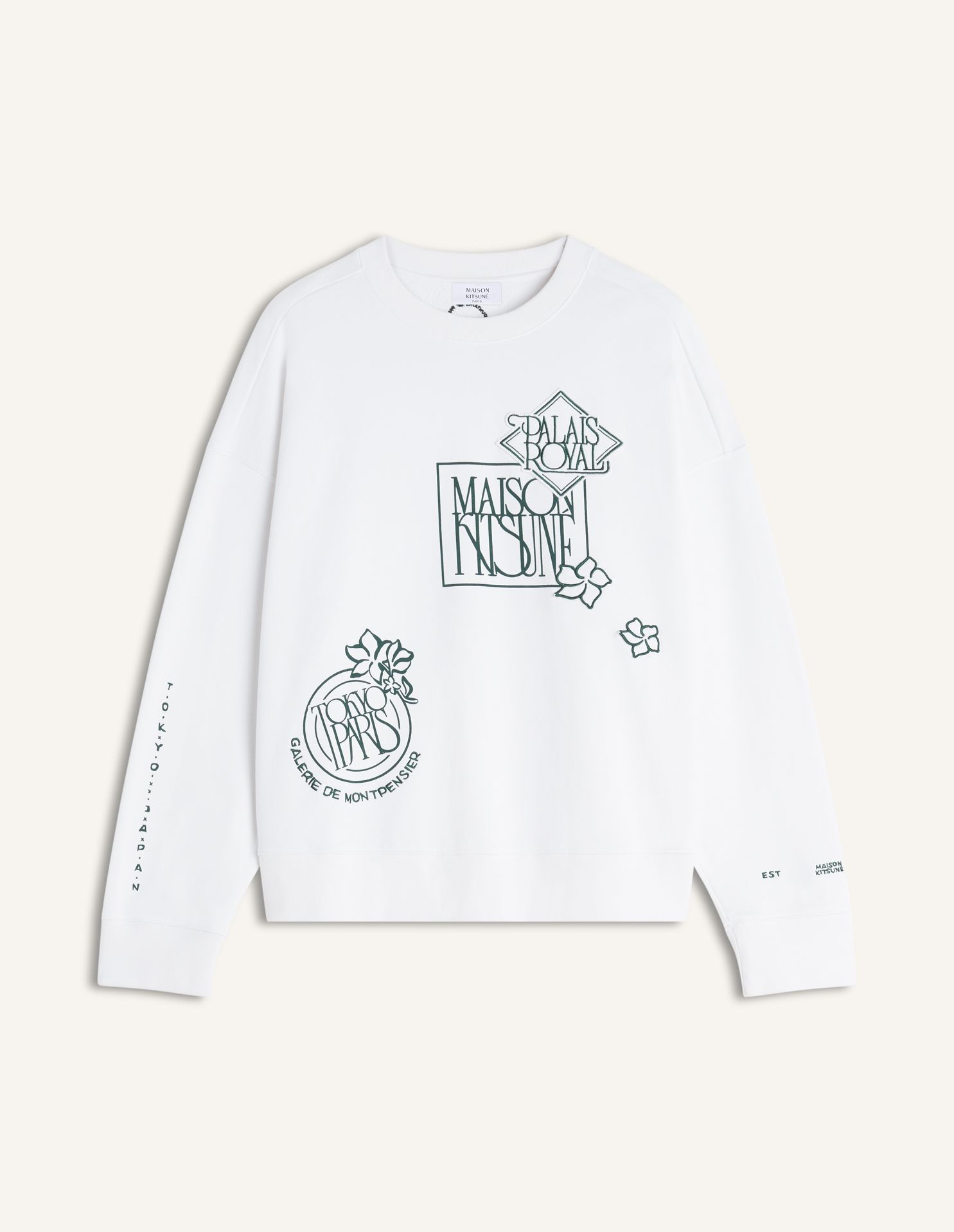 ART NOUVEAU STAMPS OVERSIZE SWEATSHIRT
