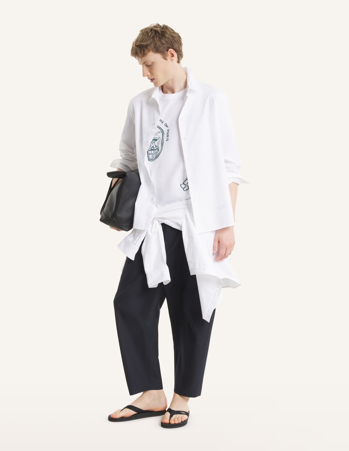 MAISON KITSUNE HANDWRITING CASUAL SHIRT