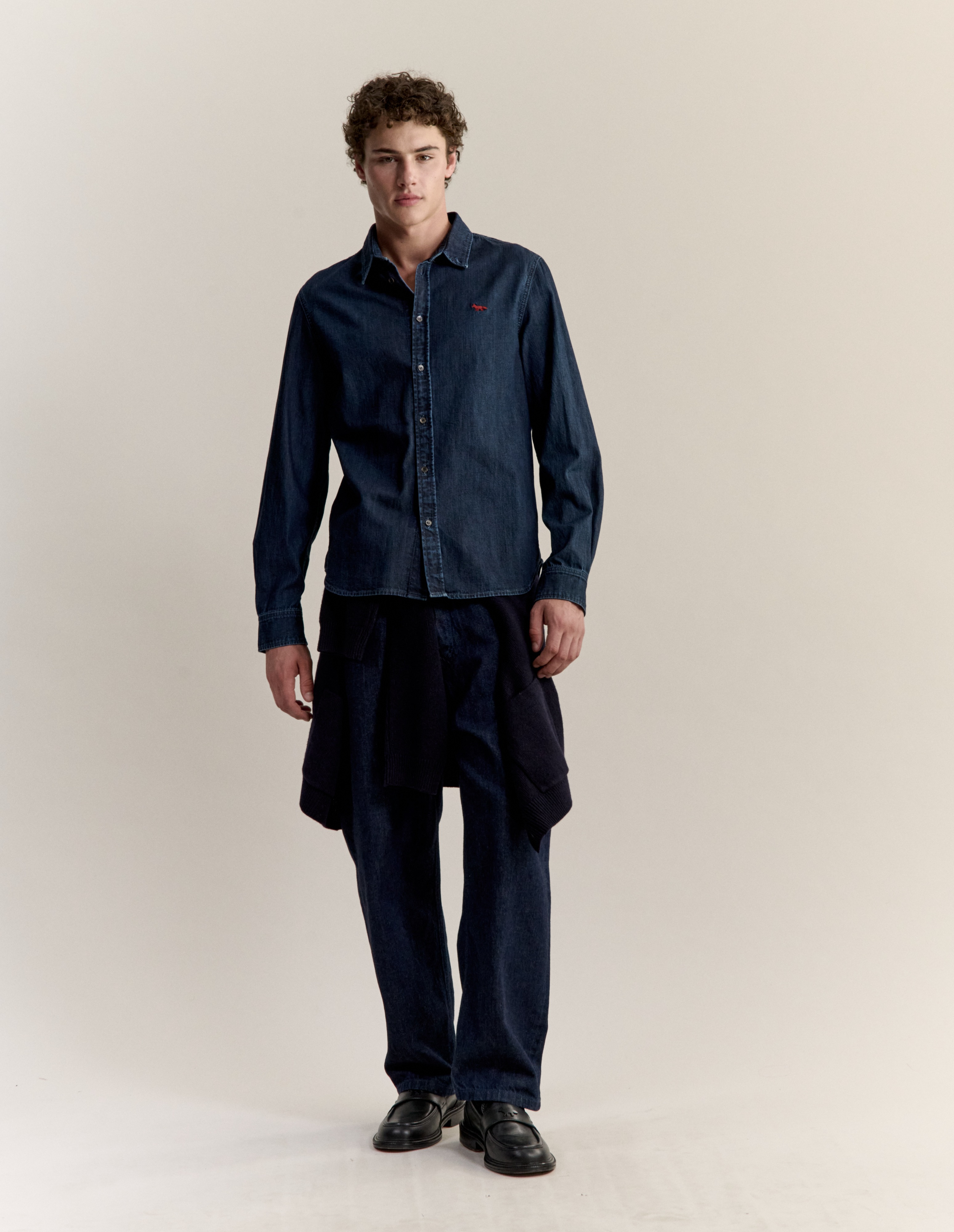 PROFILE FOX DENIM CASUAL SHIRT