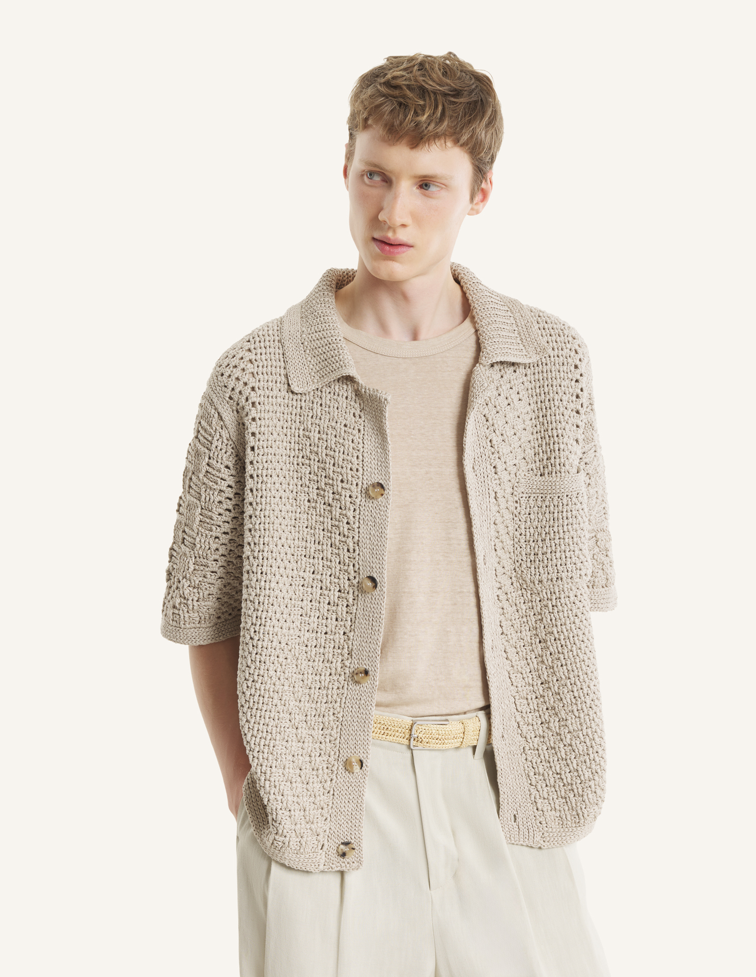 SAVOIR-FAIRE CROCHET OVERSHIRT