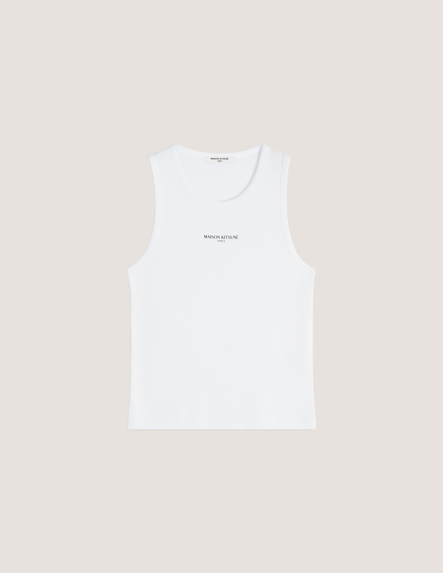 MAISON KITSUNE PARIS RIBBED TANK TOP