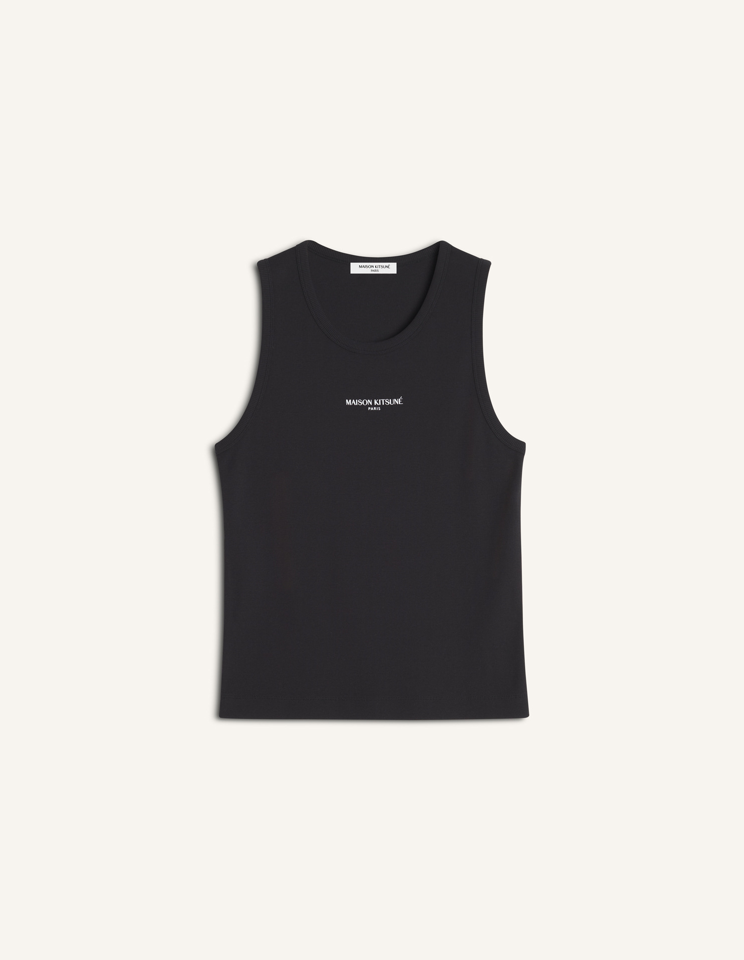 MAISON KITSUNE PARIS RIBBED TANK TOP