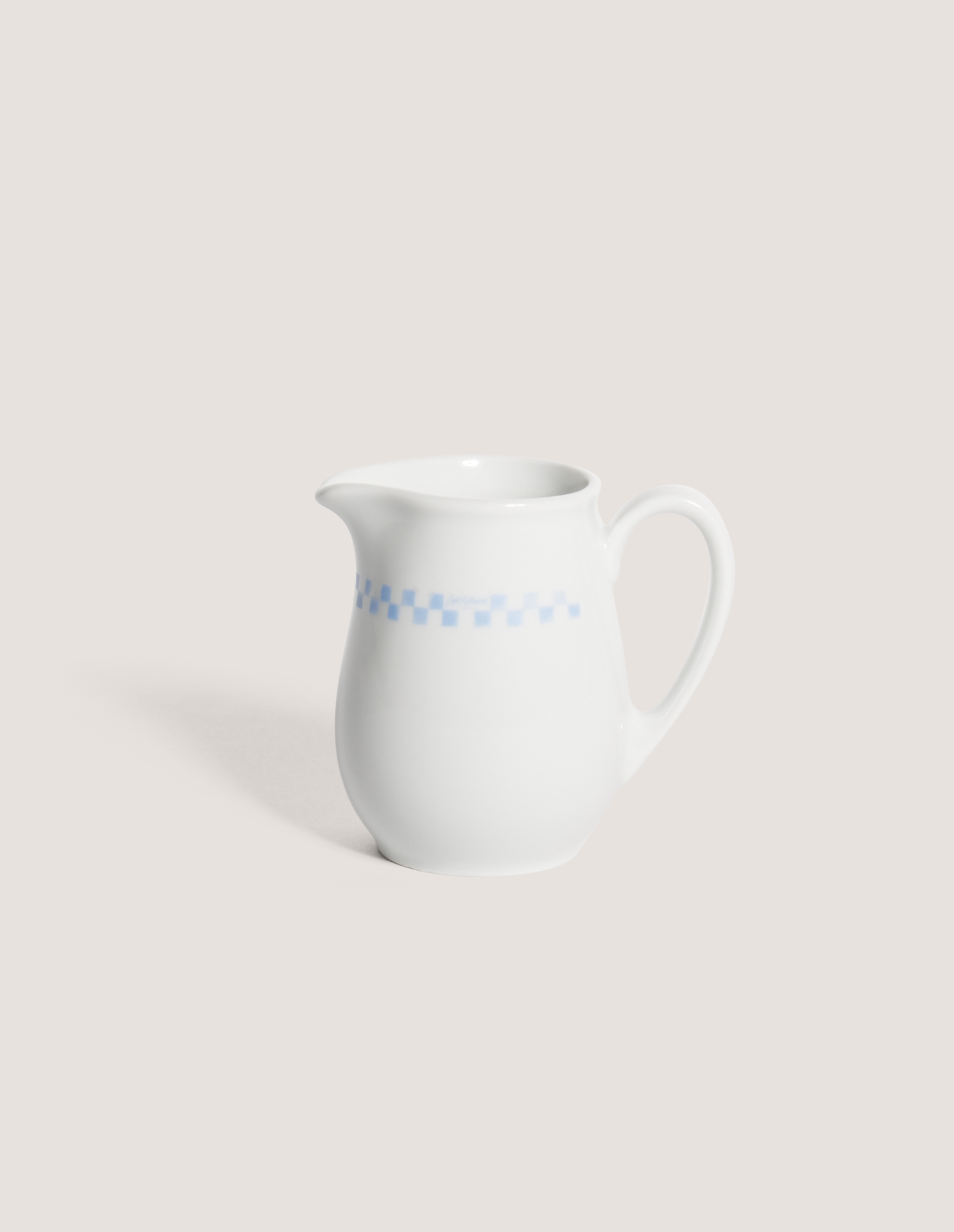 CHECKERBOARD PORCELAIN MILK JAR