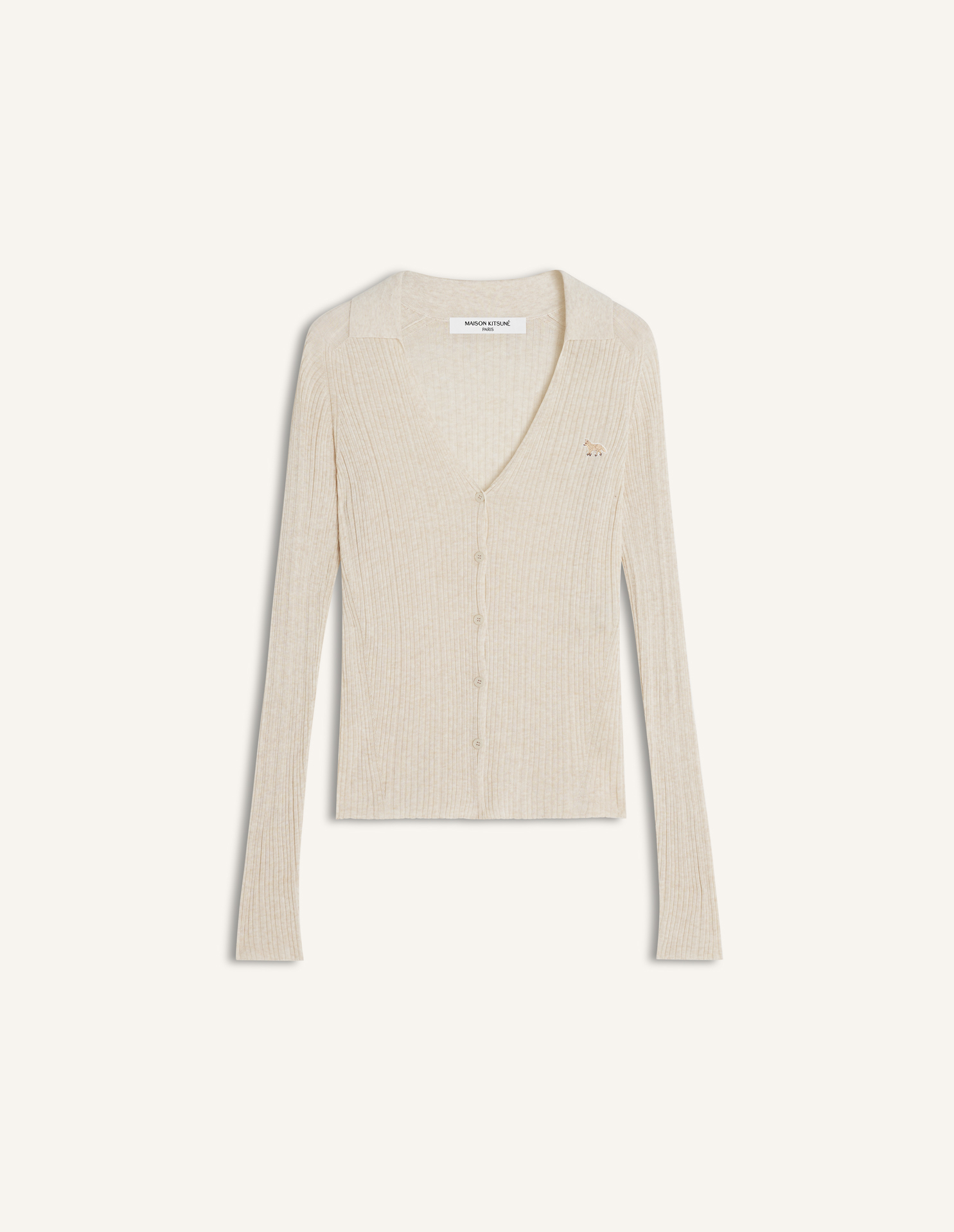 BABY FOX FINE RIB CARDIGAN