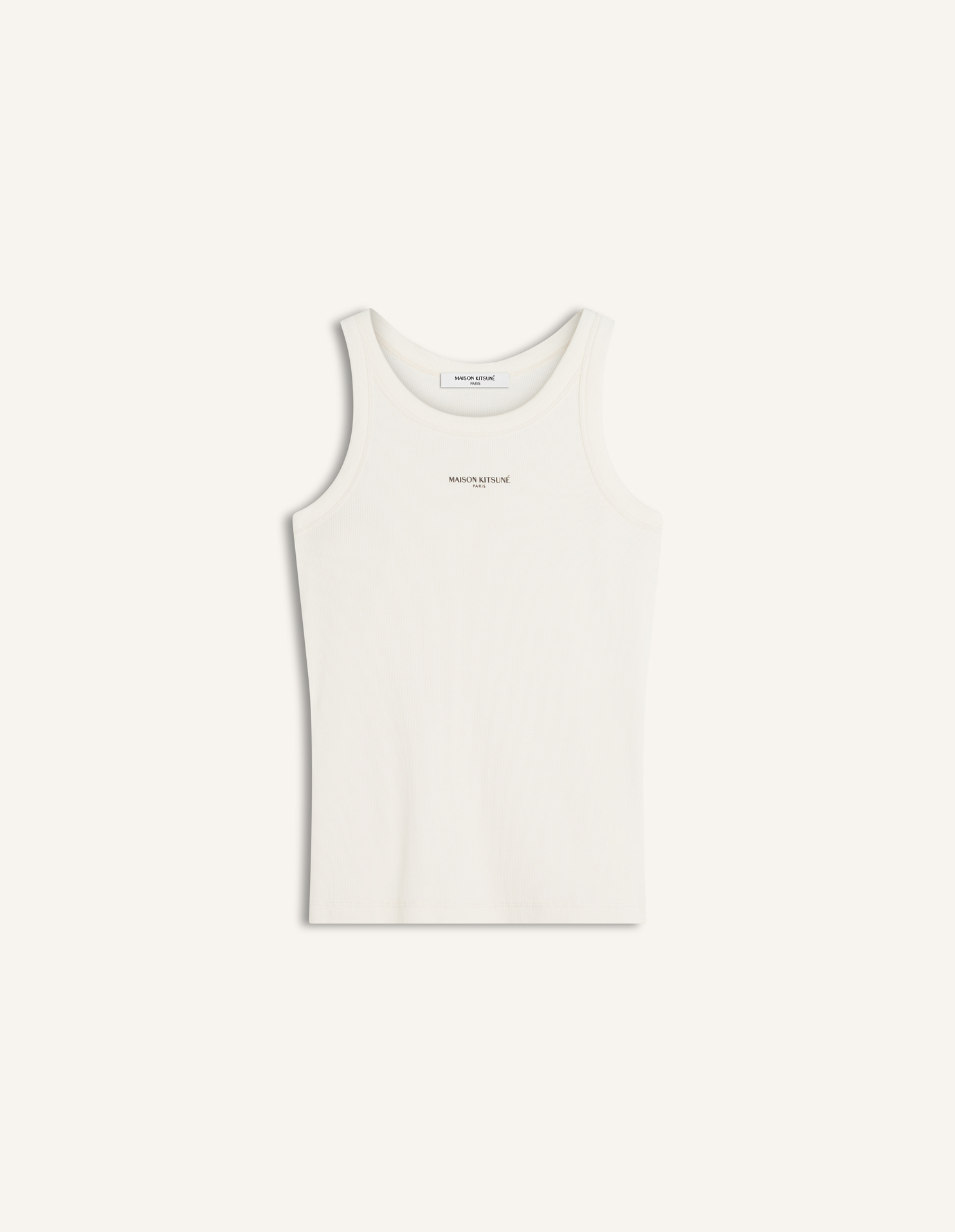 MAISON KITSUNE PARIS RIBBED TANK TOP