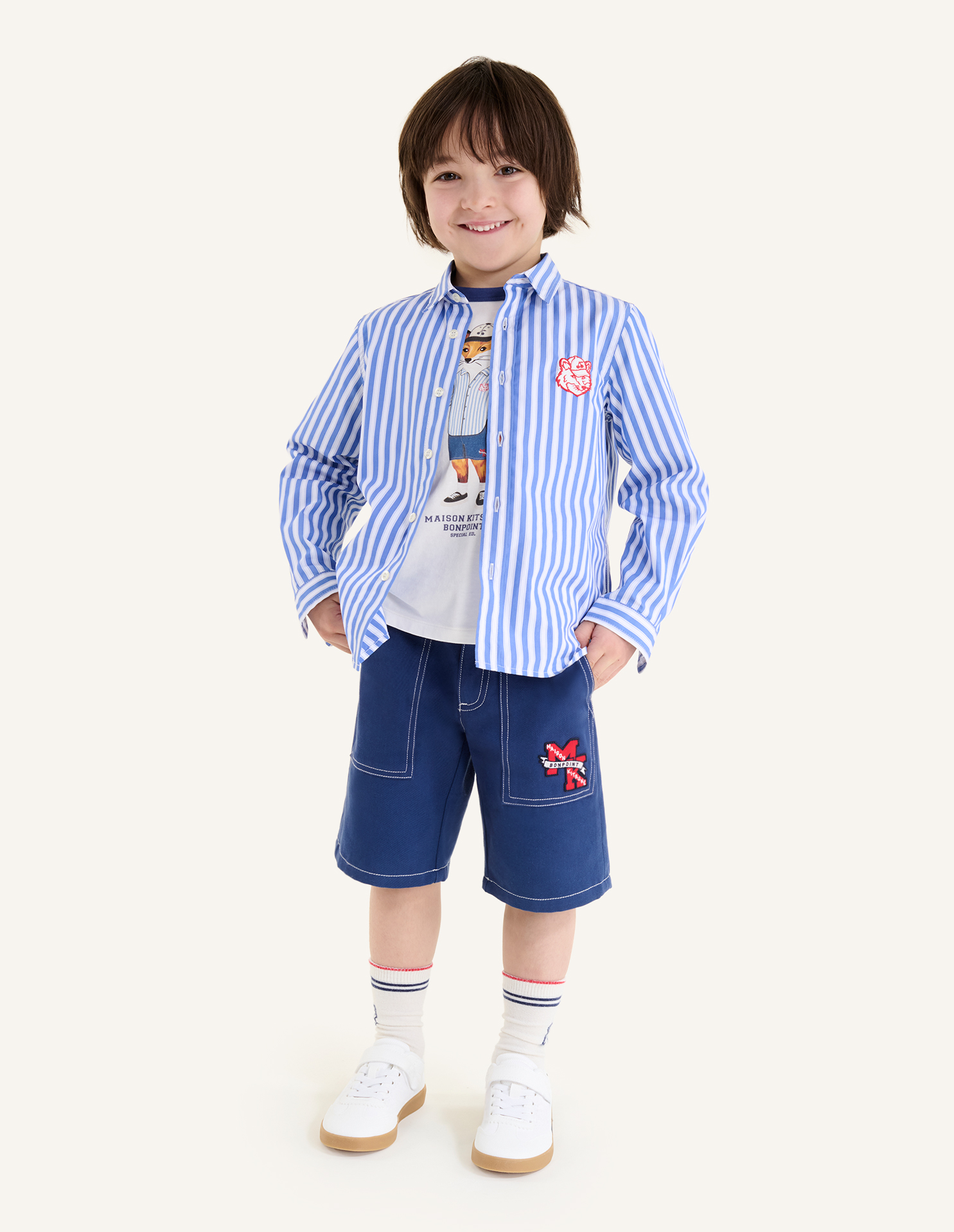 MAISON KITSUNE x BONPOINT TANGUI STRIPED SHIRT