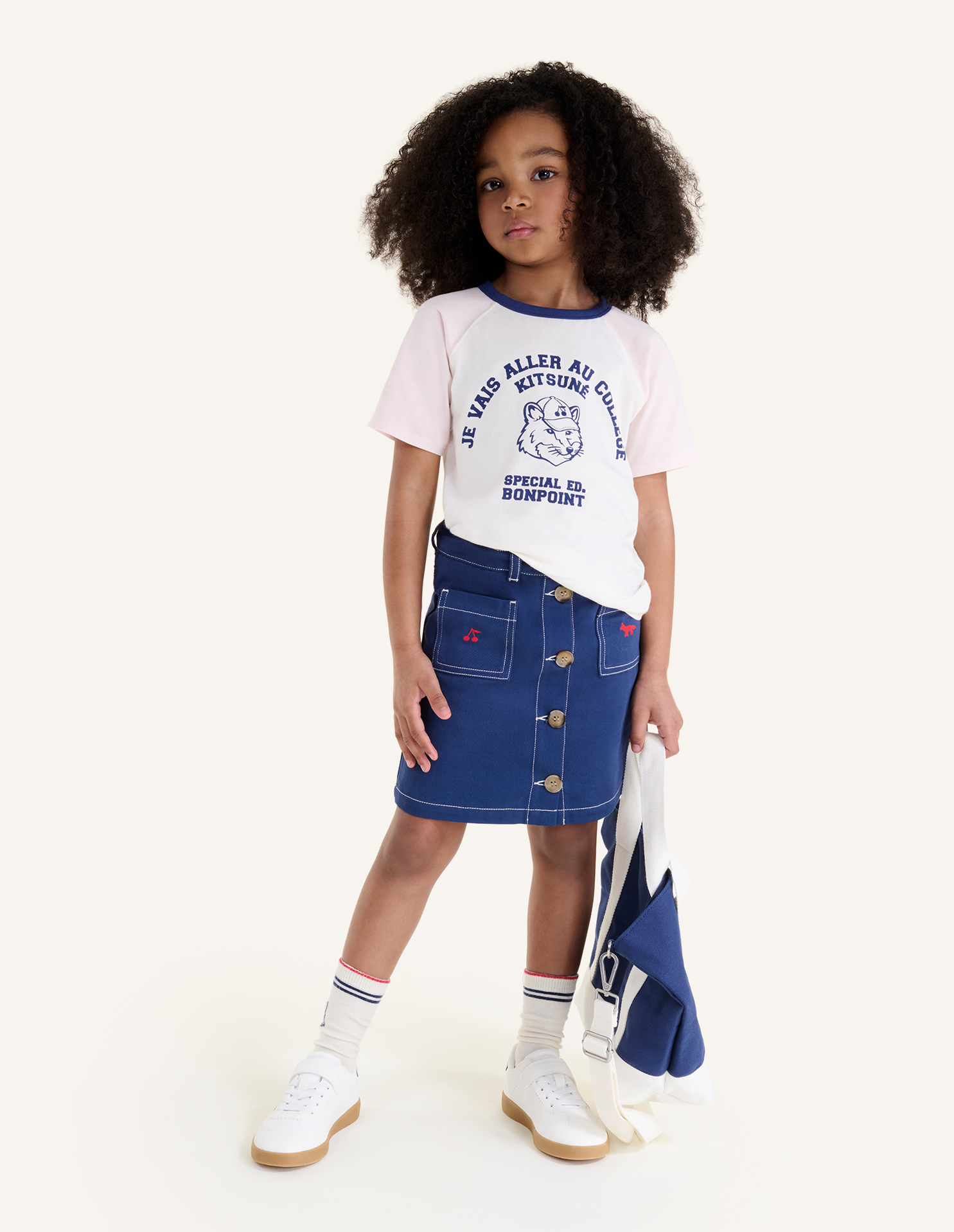MAISON KITSUNE x BONPOINT LAURINE GABARDINE SKIRT