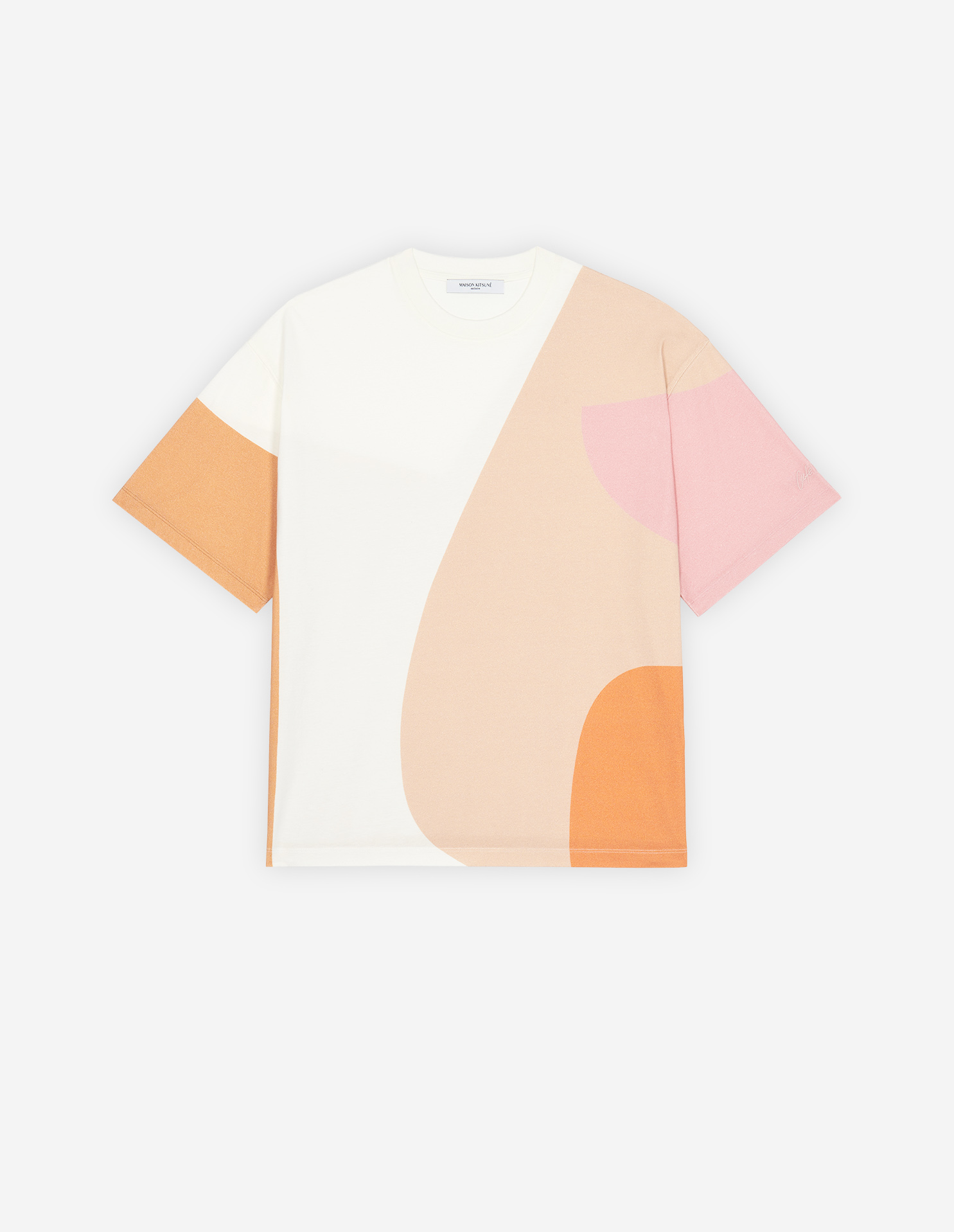 ALL-OVER PASTEL COMPOSITION LOOSE TEE-SHIRT