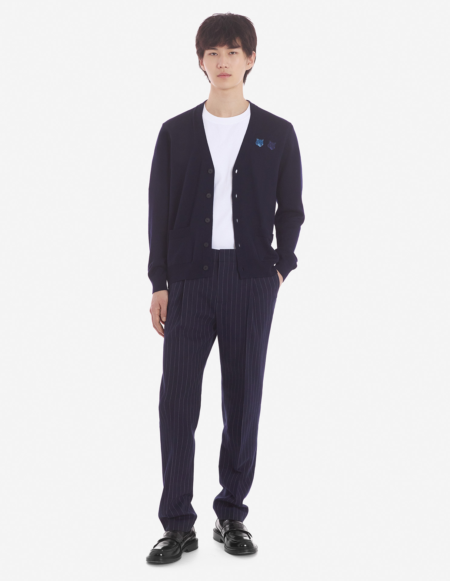 DOUBLE BOLD FOX HEAD PATCH REGULAR CARDIGAN