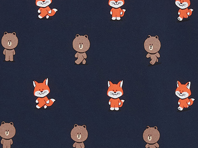 Maison Kitsune X Line Friends Al Over Print Tee Shirt Maison Kitsune