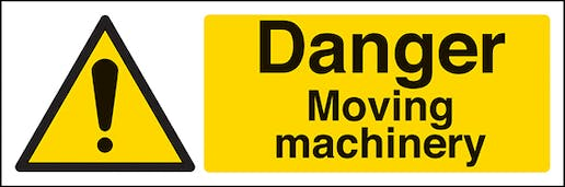 Danger moving machinery icon